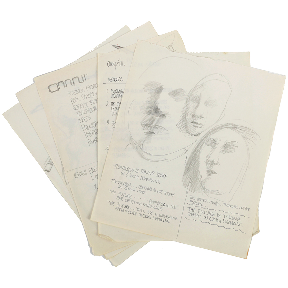 Collection of 1970s "Omni" Magazine Concept Sketches