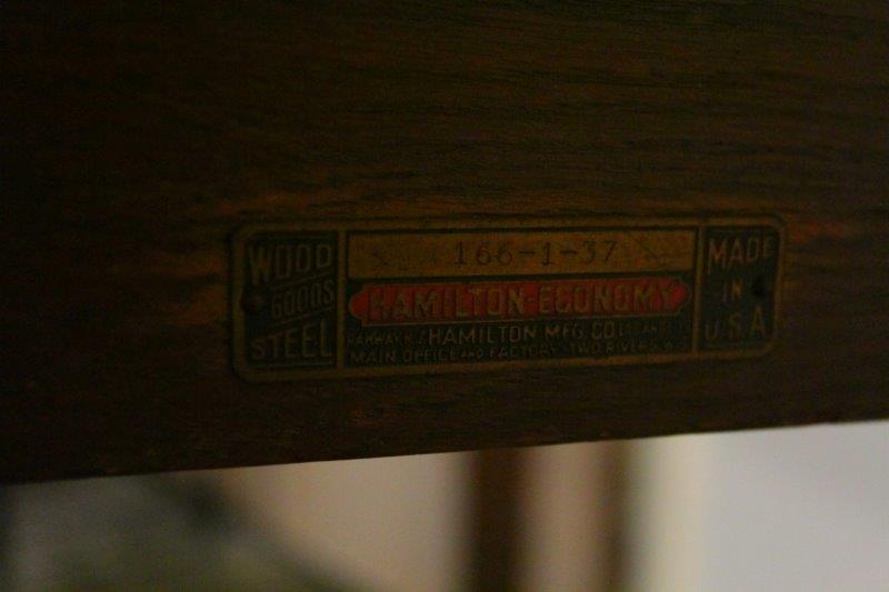 Vintage "Economy" Drafting Table by Hamilton Mfg. Co.