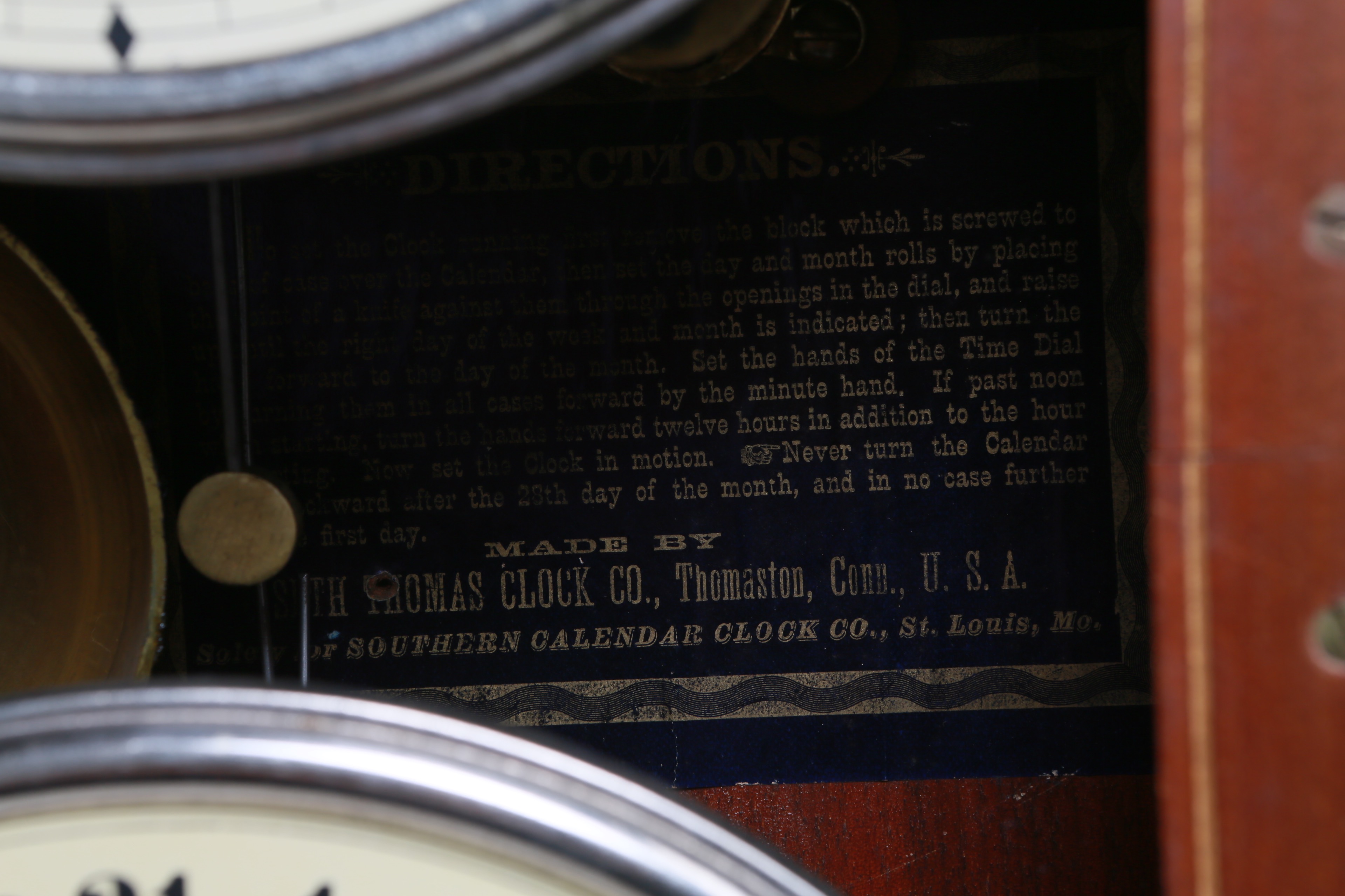 Antique "Fashion No.4" Mantel Clock by  Southern Calendar Clock Co