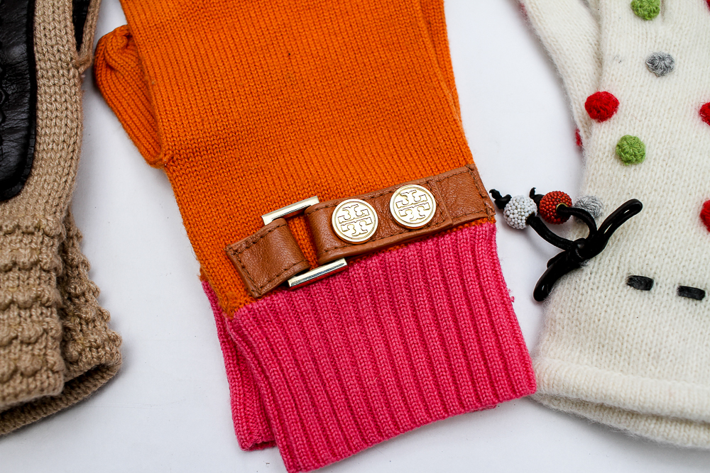 Assortment of Gloves Including Tory Burch and Moschino