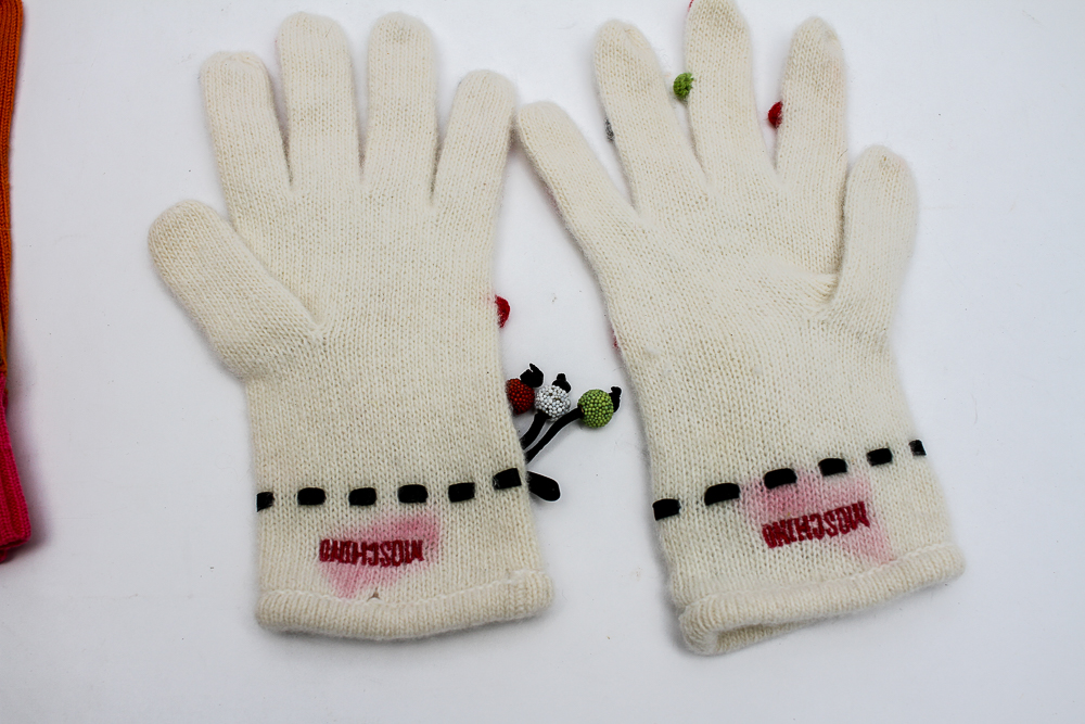 Assortment of Gloves Including Tory Burch and Moschino