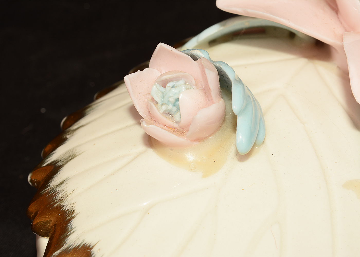 Vintage Porcelain Dishes and Trinket Boxes with Floral Designs