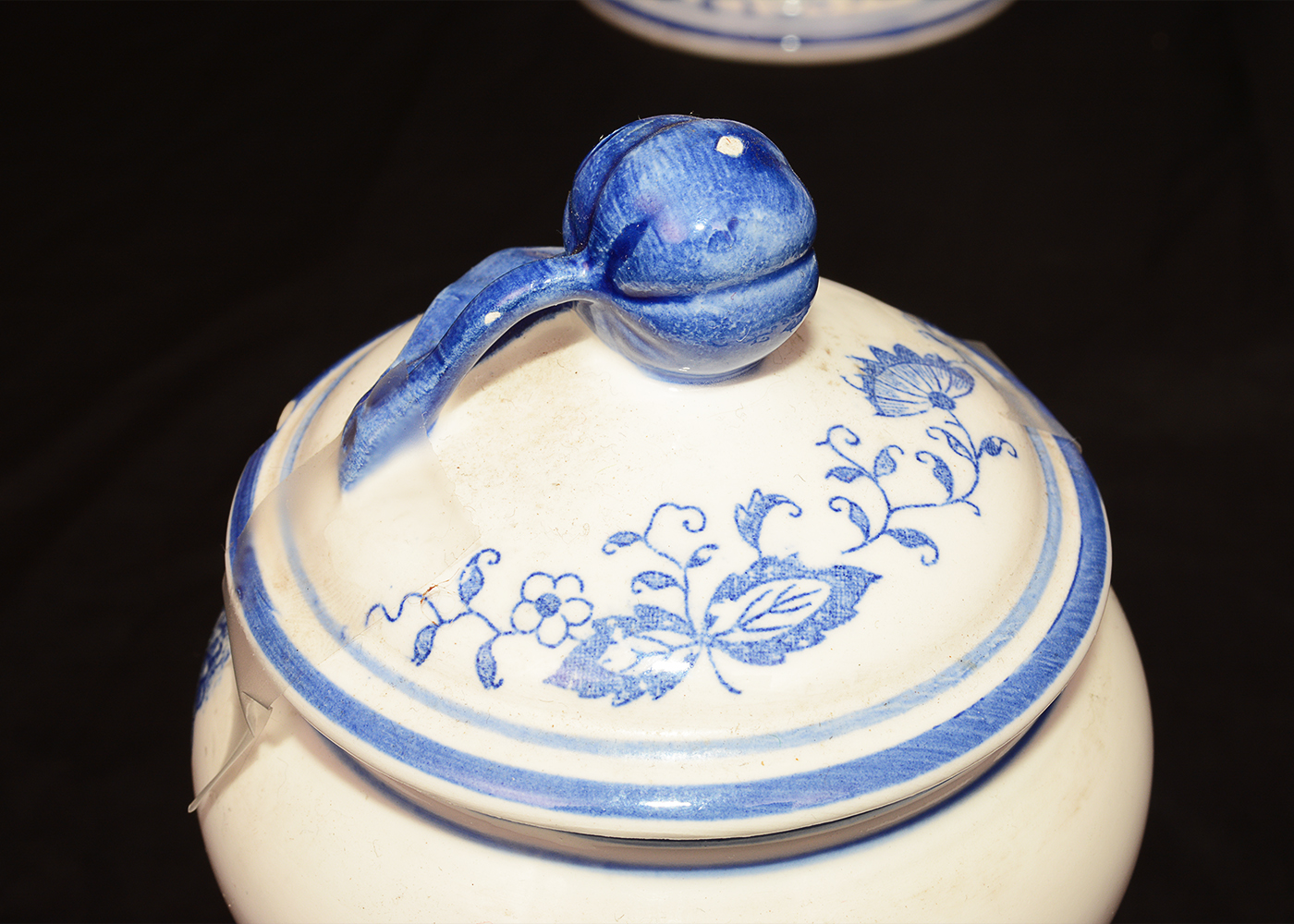 Delft Style Blue and White Porcelain Kitchen Canister Set