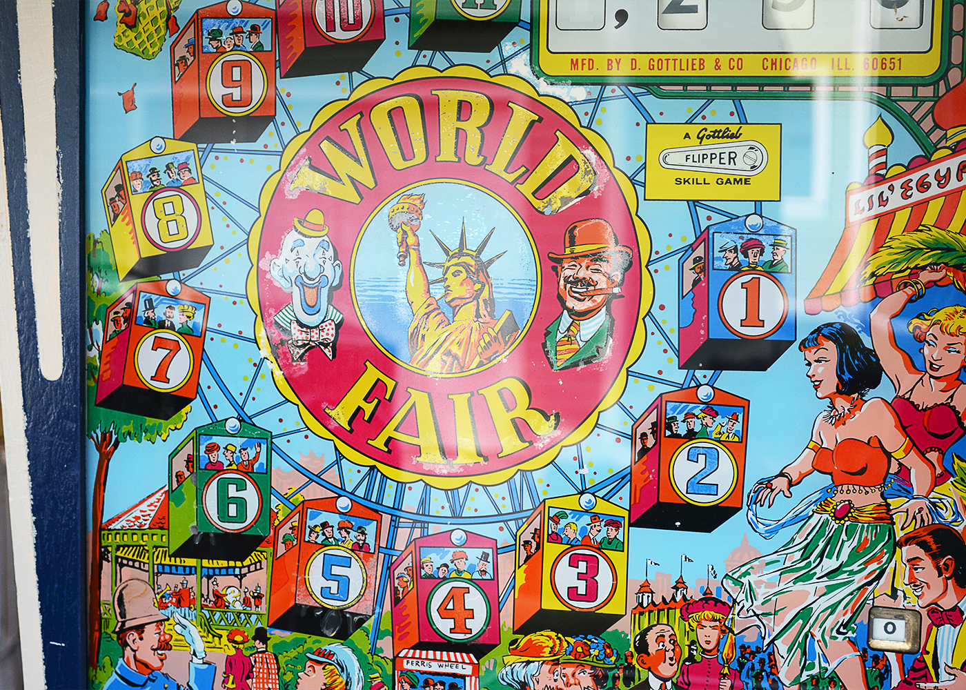 Vintage 1964 D. Gottlieb "World Fair" Pinball Machine