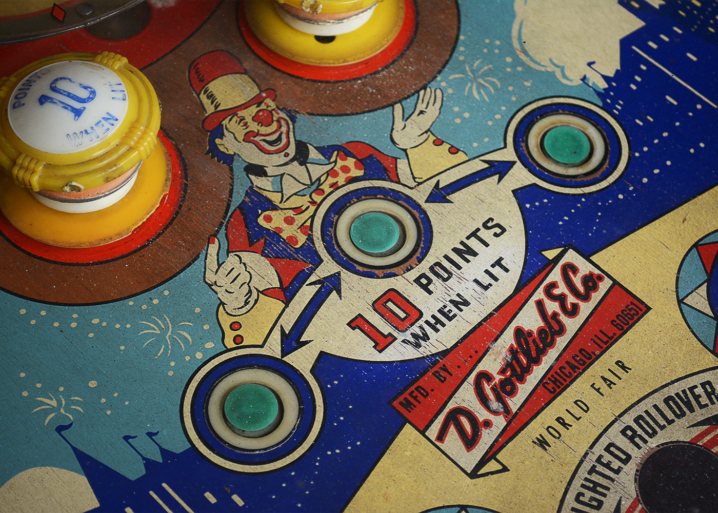Vintage 1964 D. Gottlieb "World Fair" Pinball Machine