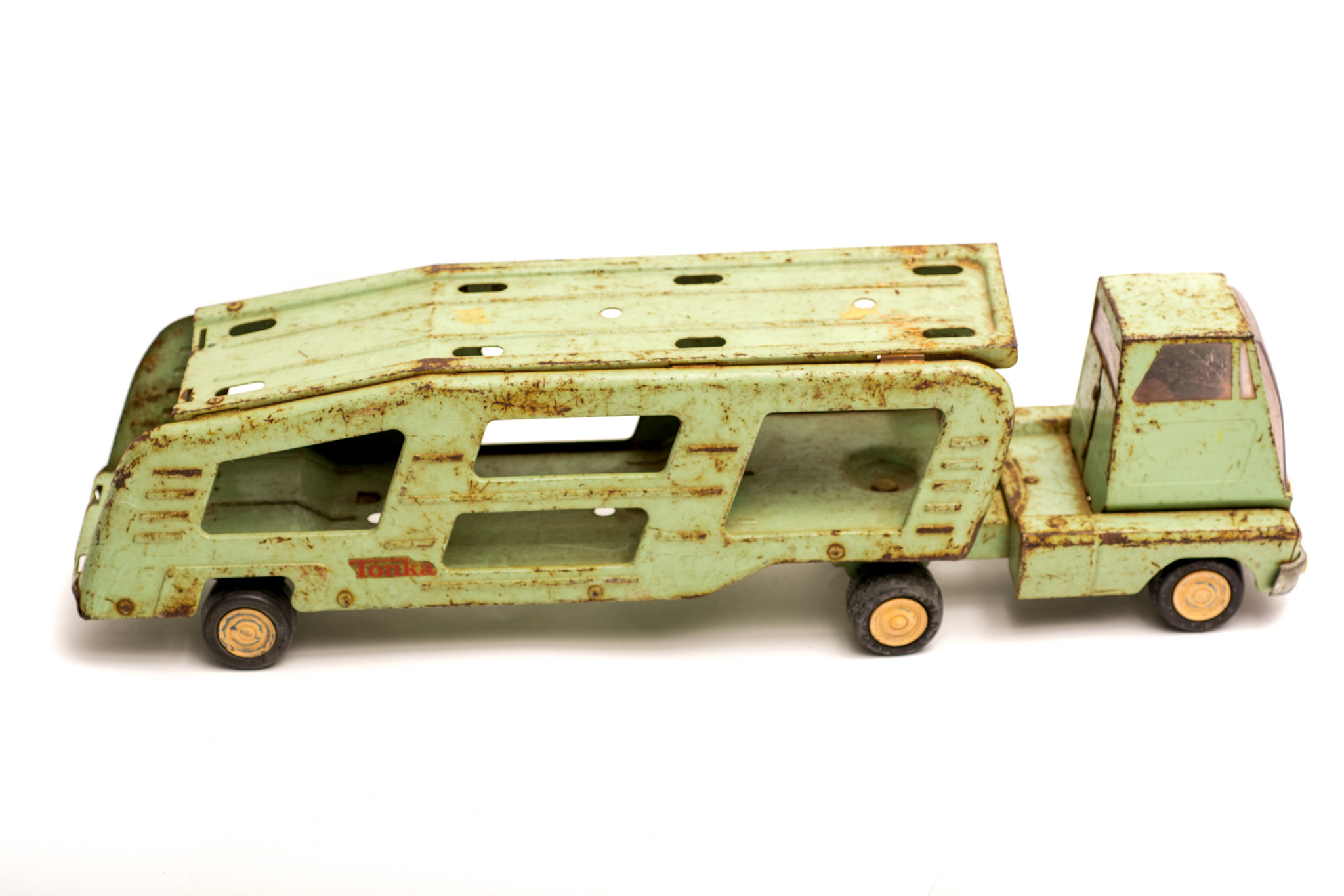 A Collection of Vintage Tonka Trucks