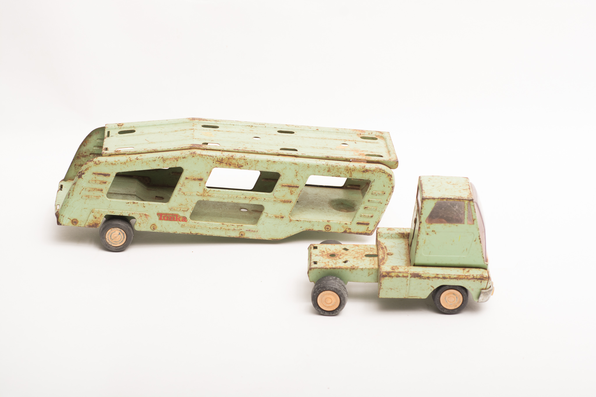 A Collection of Vintage Tonka Trucks