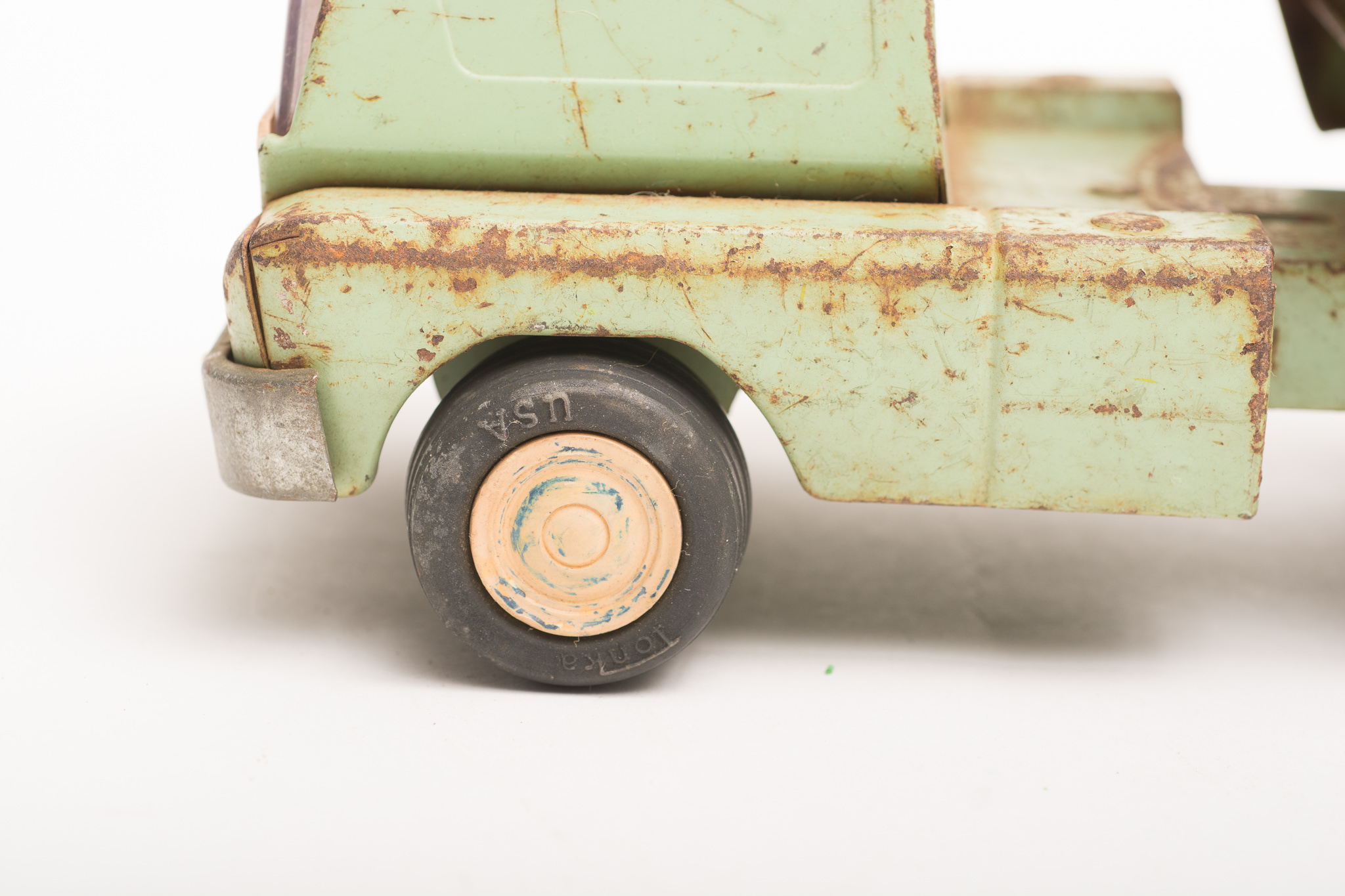 A Collection of Vintage Tonka Trucks