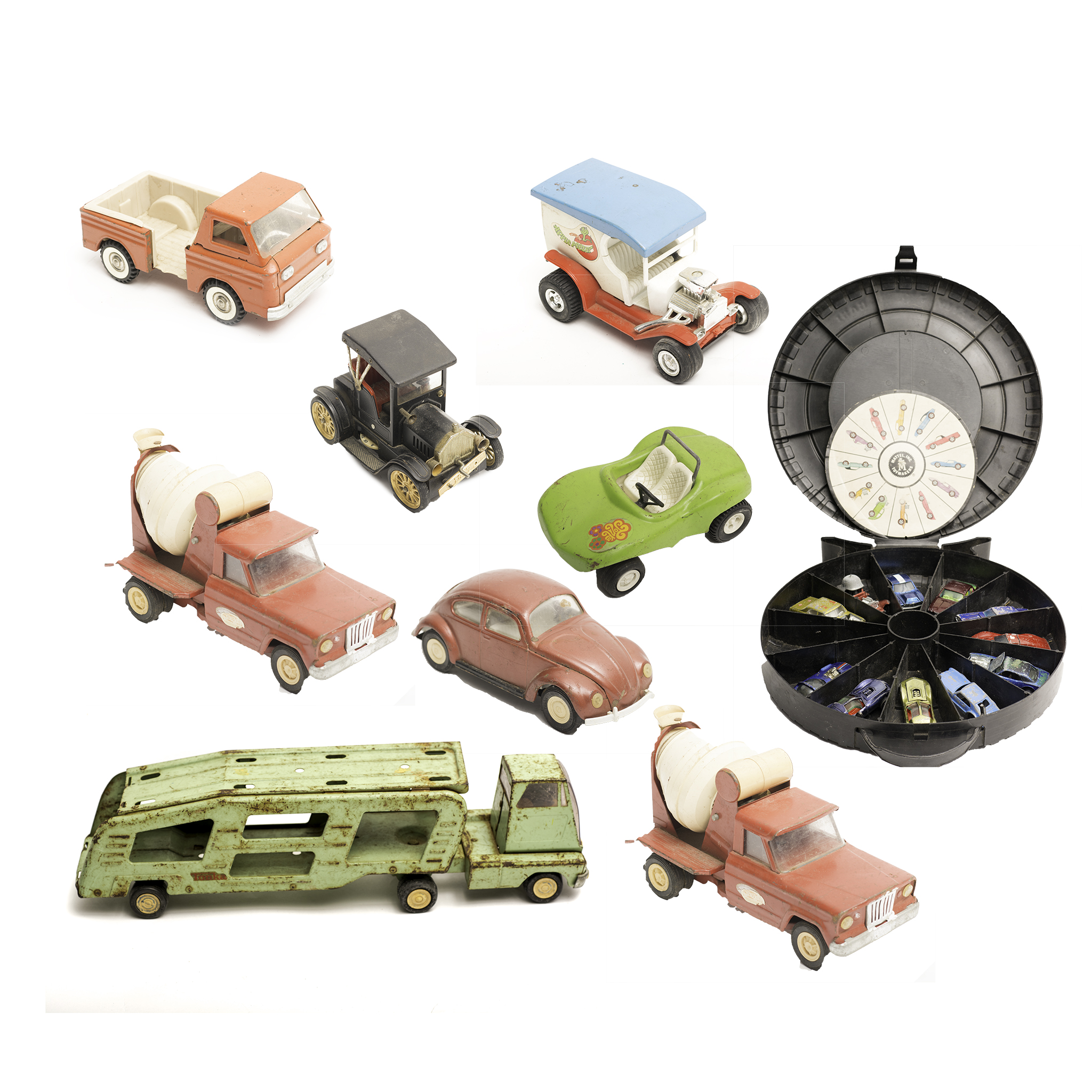 A Collection of Vintage Tonka Trucks