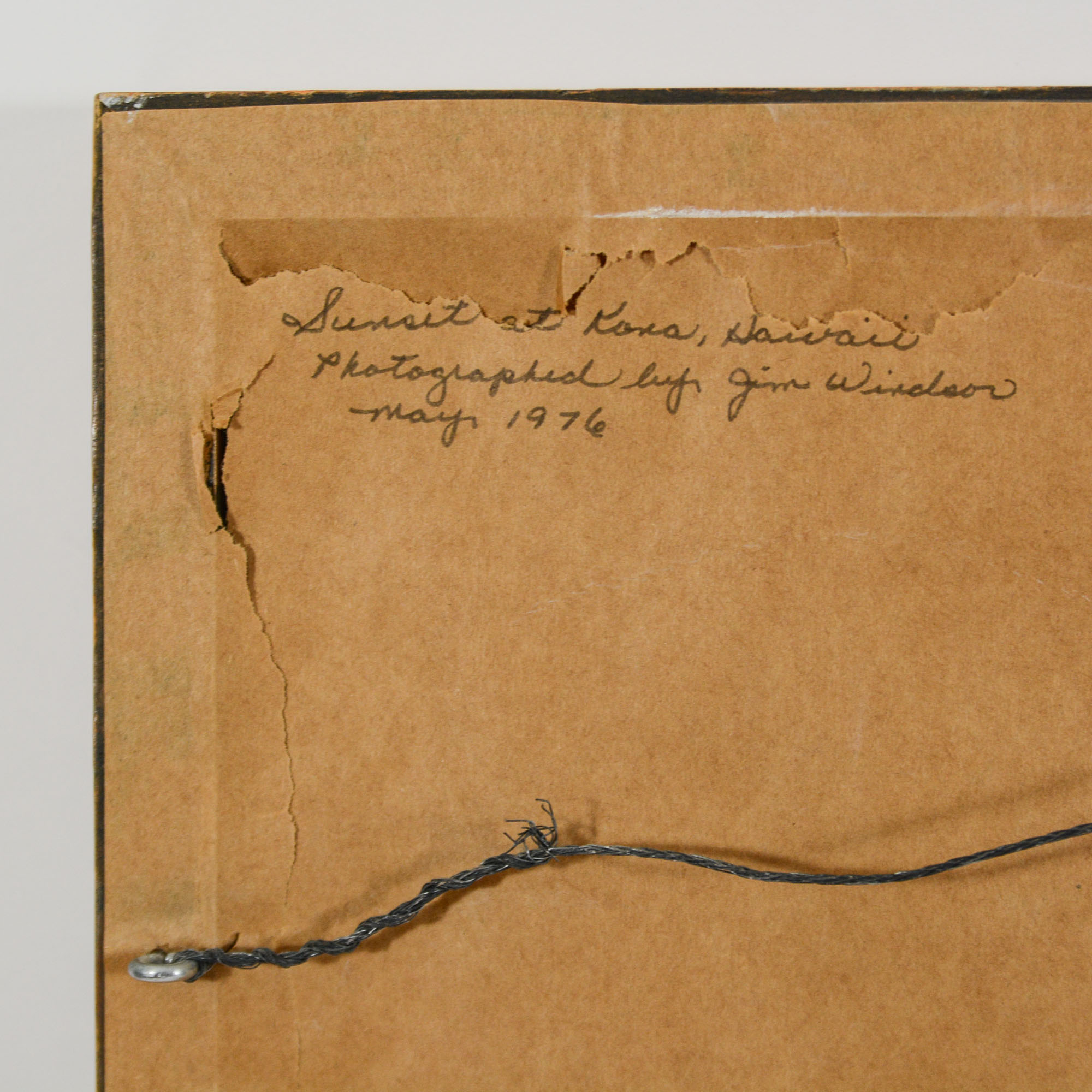 Vintage Jim Windsor Hawaii Sunset Photograph