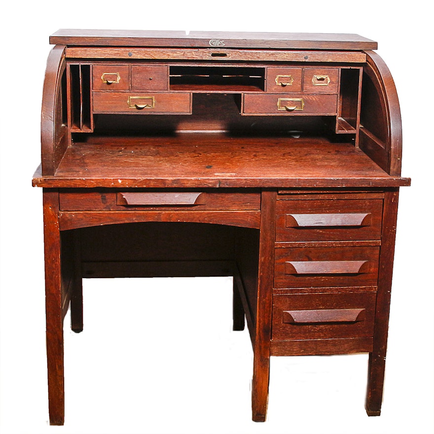 Antique Cutler Desk Co. Roll Top Desk