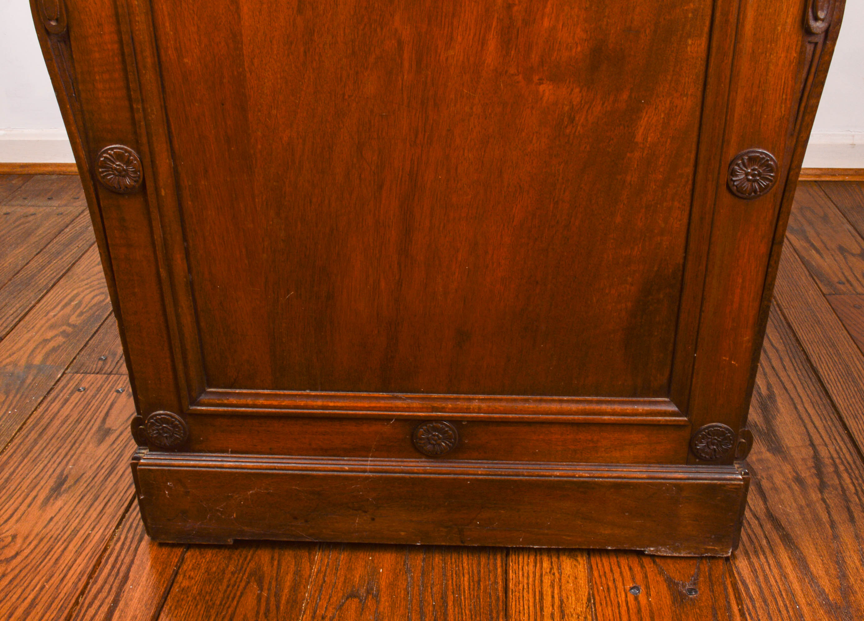 Antique Walnut Ornate Writing Desk