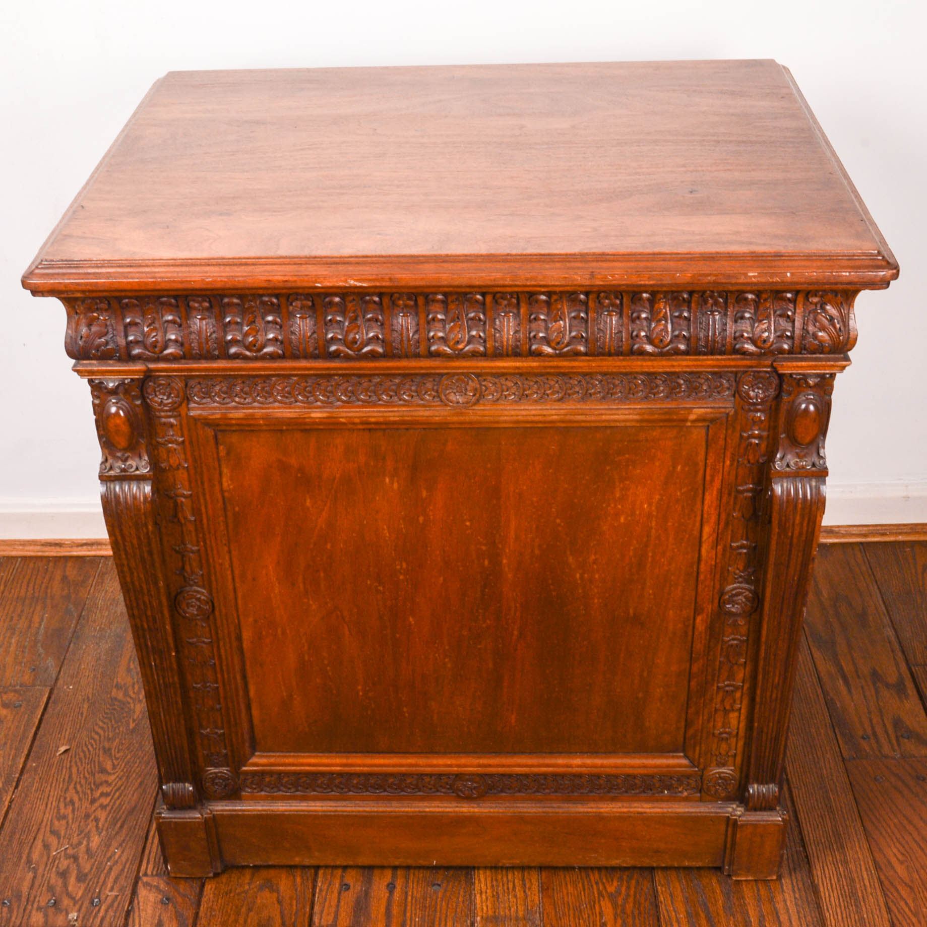 Antique Walnut Ornate Writing Desk