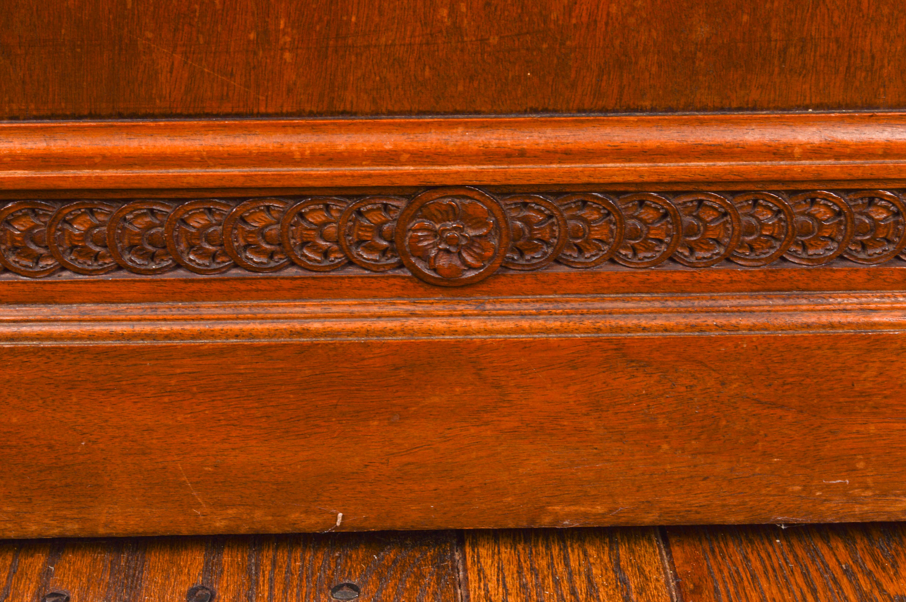 Antique Walnut Ornate Writing Desk