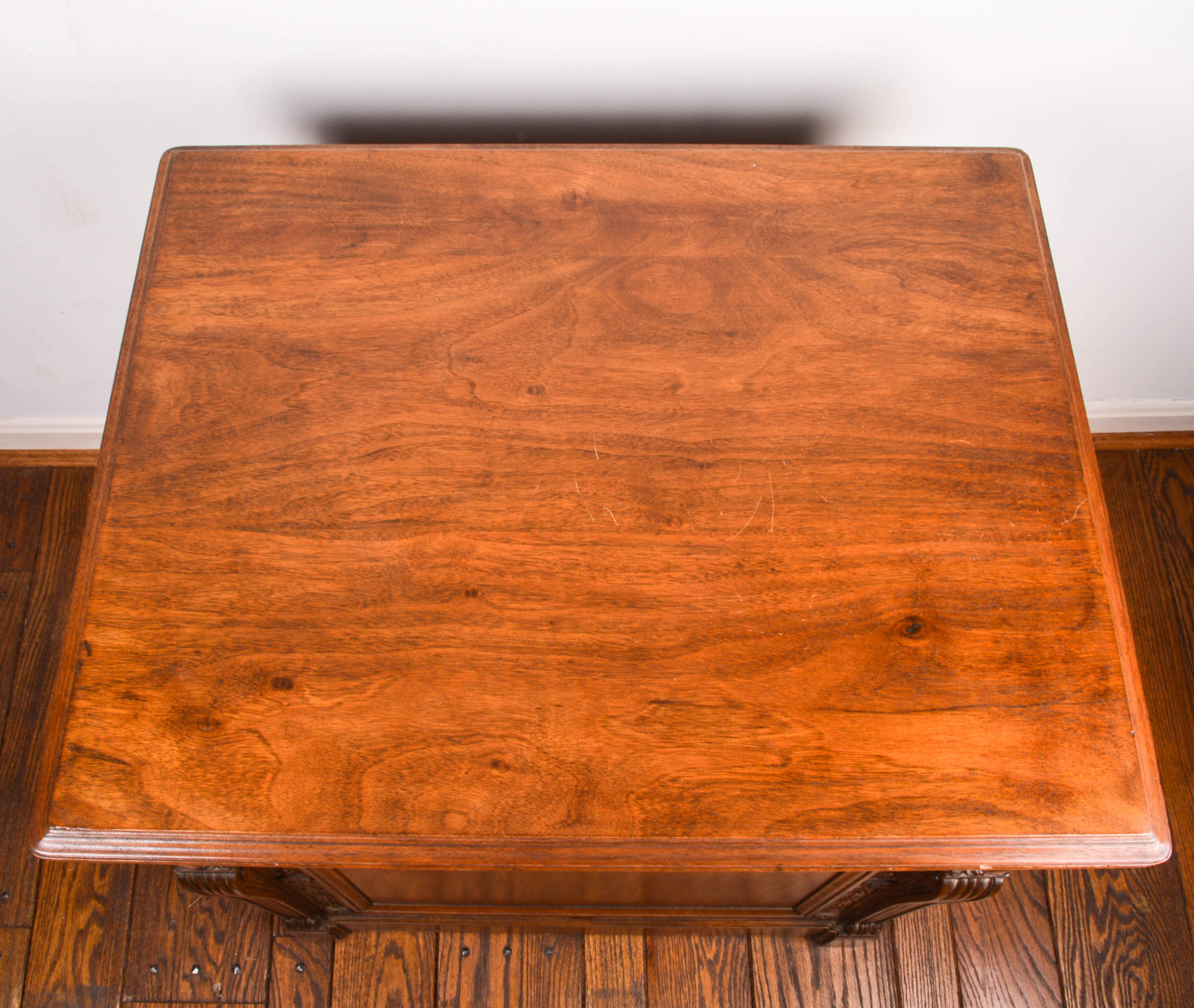 Antique Walnut Ornate Writing Desk
