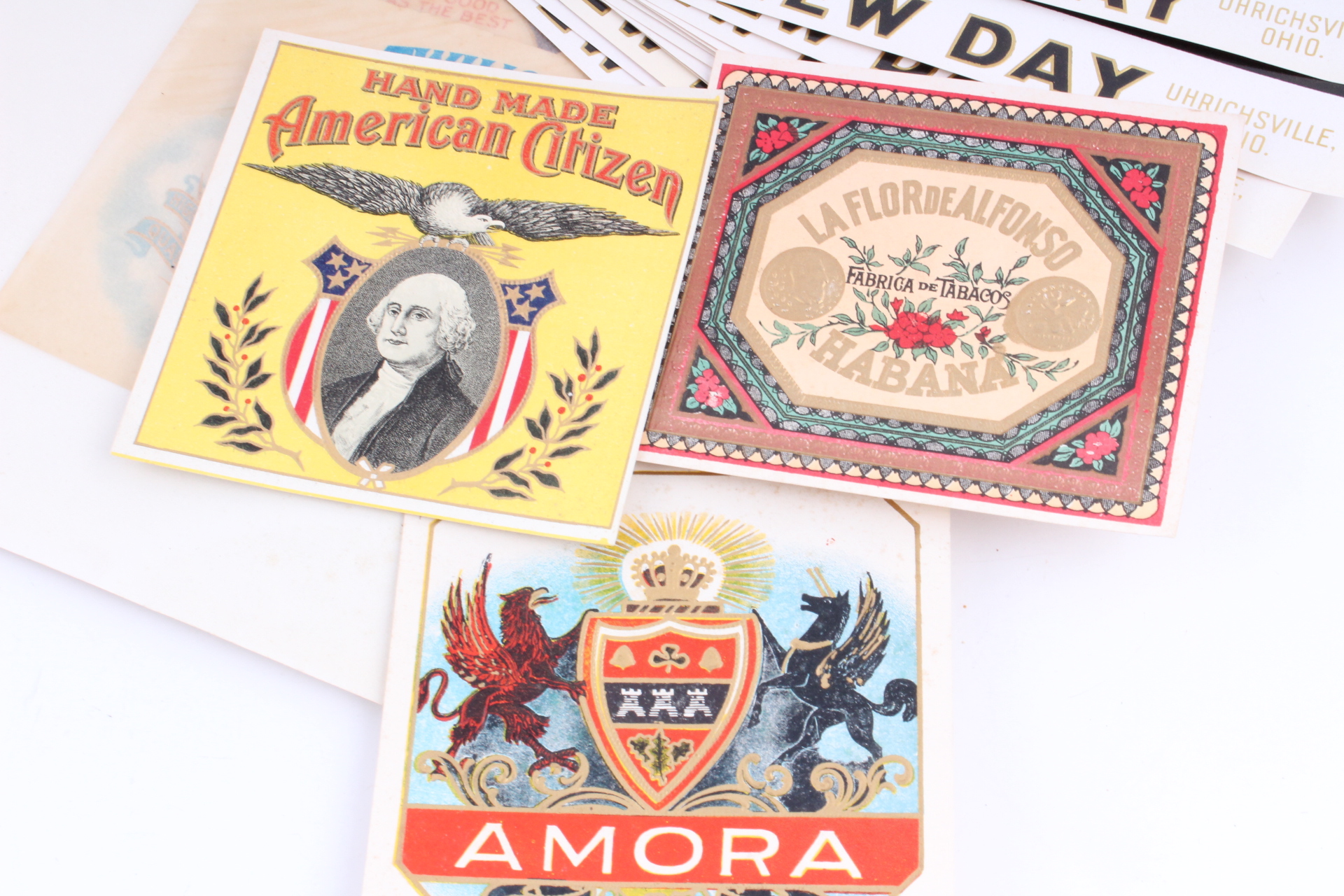 Sizable Collection of Vintage Cigar Box Labels Featuring Ohio Labels