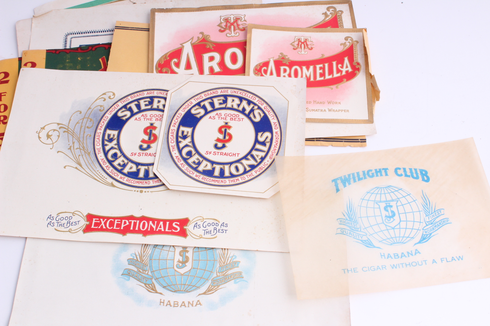 Sizable Collection of Vintage Cigar Box Labels Featuring Ohio Labels