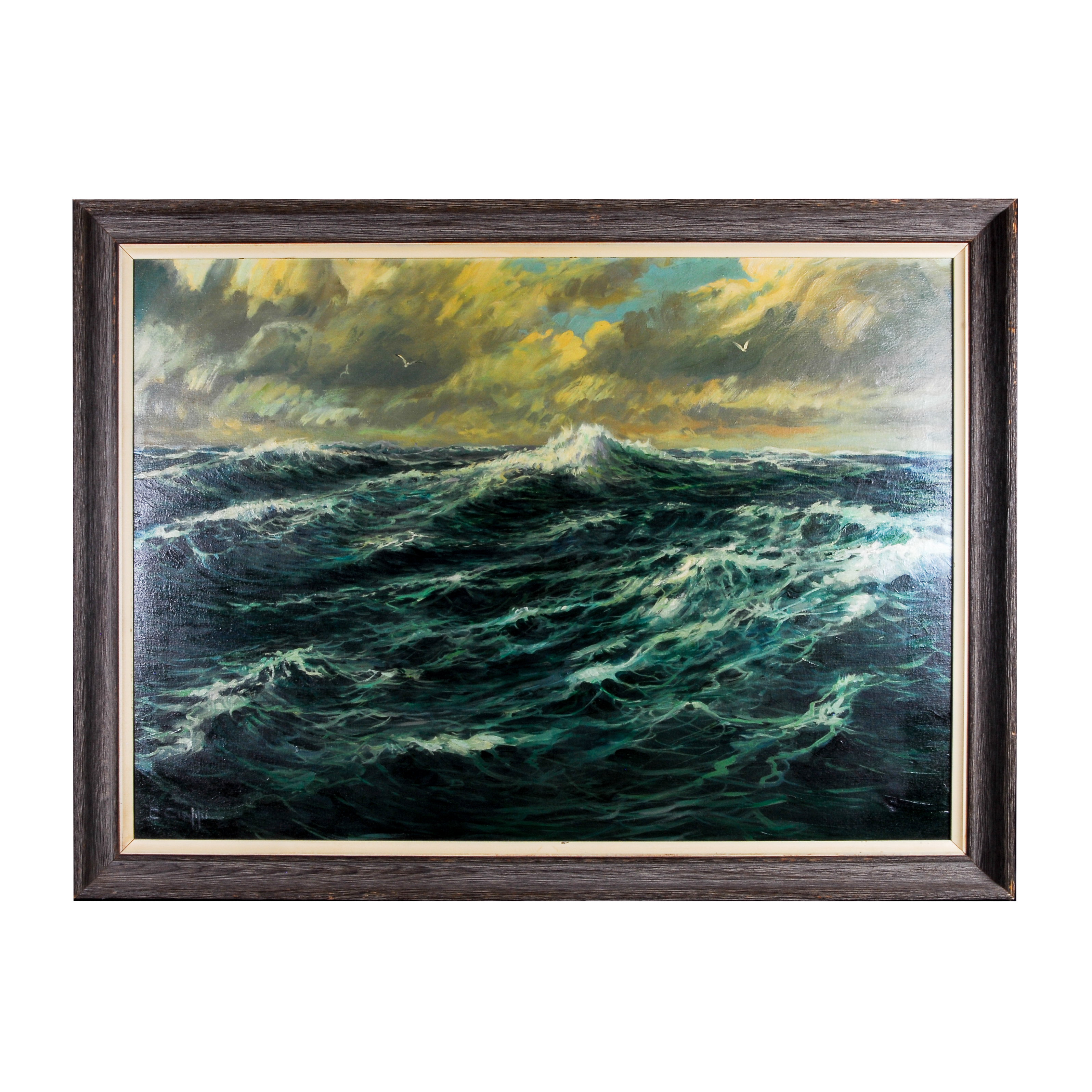 Carlo Ciappa Oil on Board Seascape