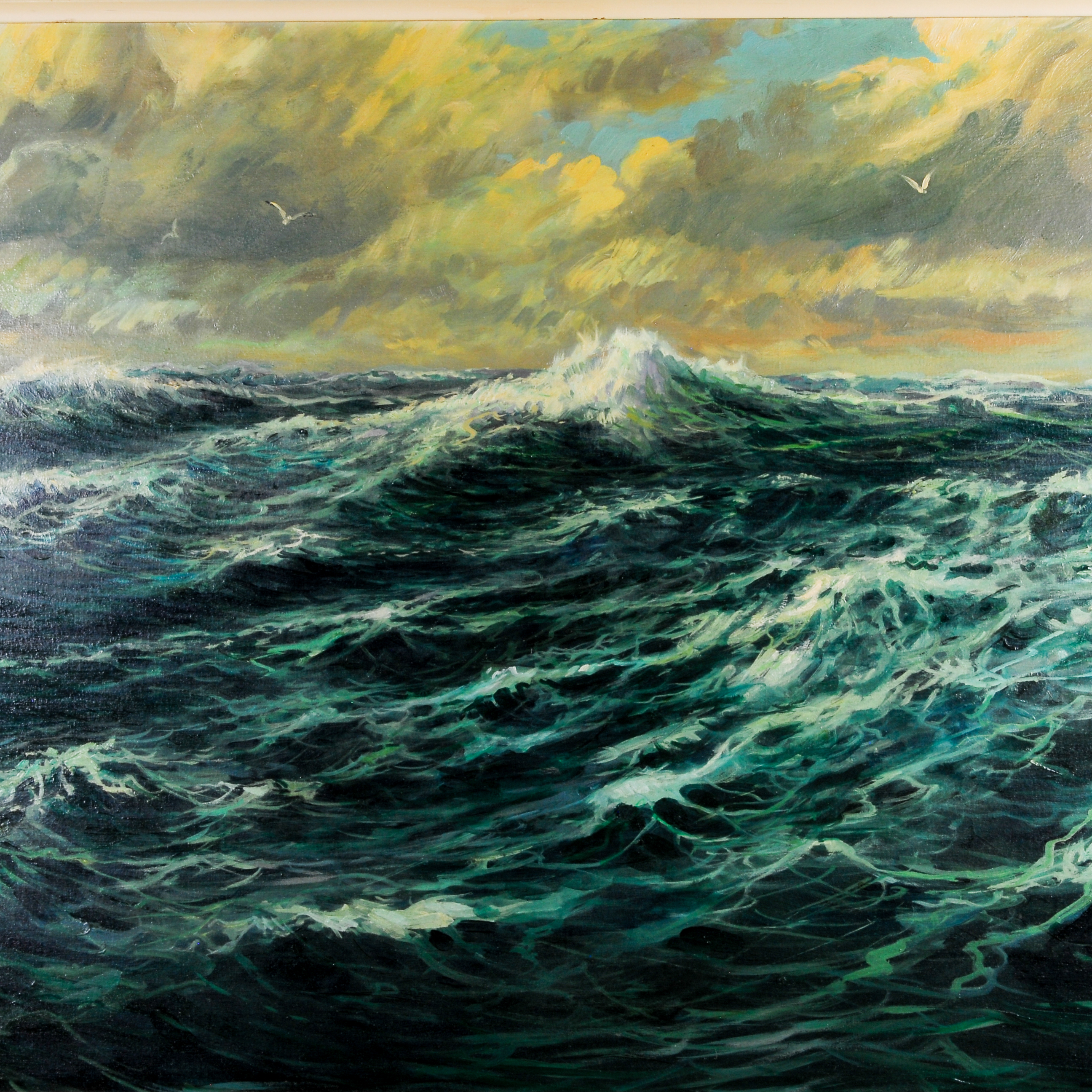 Carlo Ciappa Oil on Board Seascape