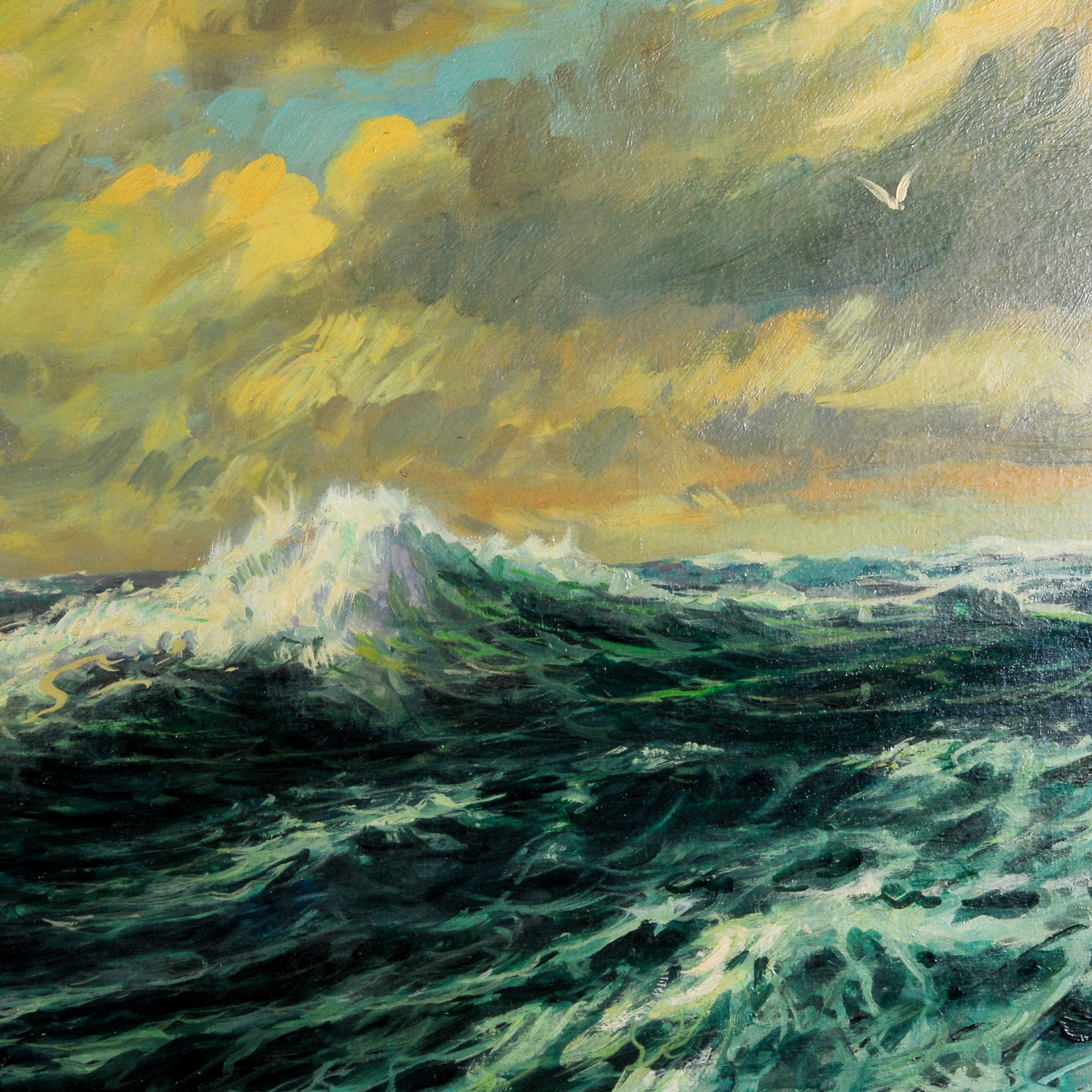 Carlo Ciappa Oil on Board Seascape
