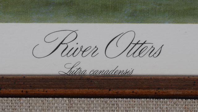 John Ruthven Signed Limited Edition Print "River Otters"