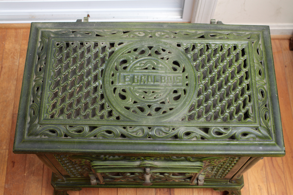 Arthur Martin "Le Brul Bois" Art Nouveau Wood Burning Stove