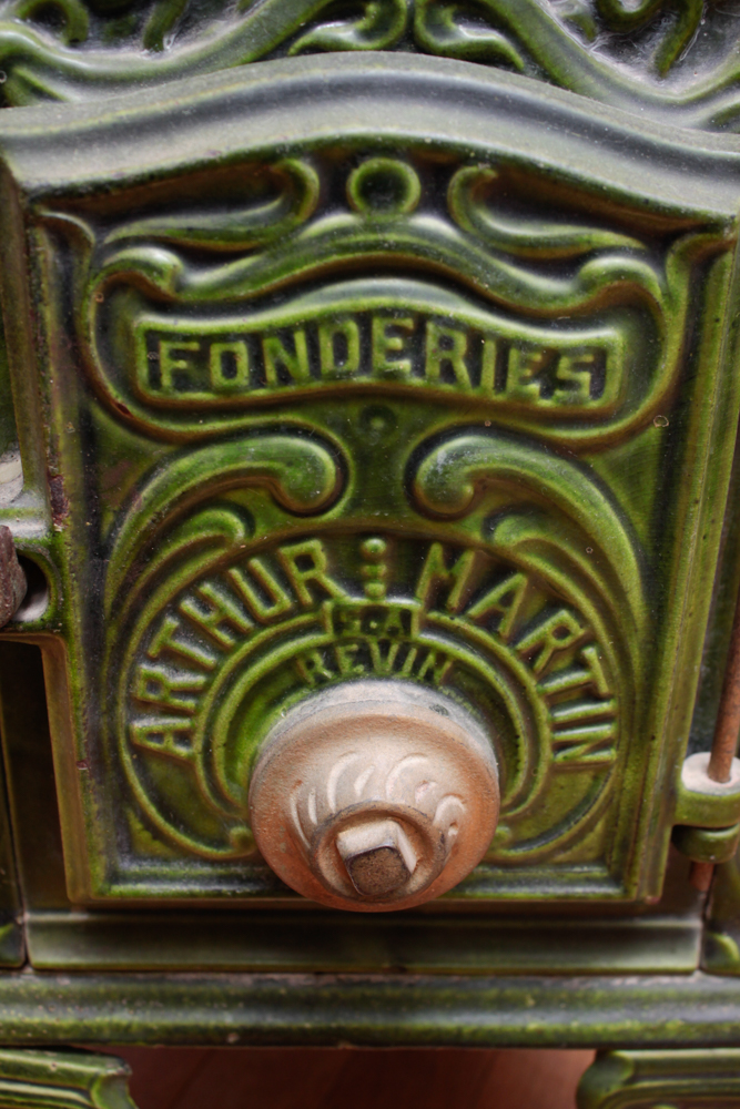 Arthur Martin "Le Brul Bois" Art Nouveau Wood Burning Stove
