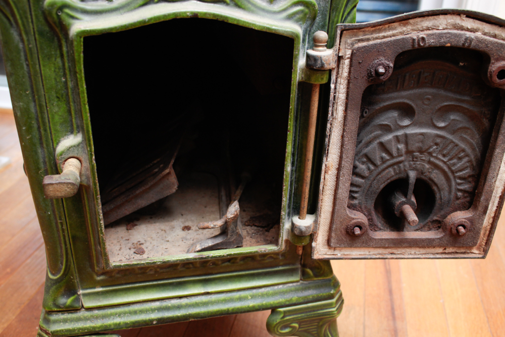 Arthur Martin "Le Brul Bois" Art Nouveau Wood Burning Stove