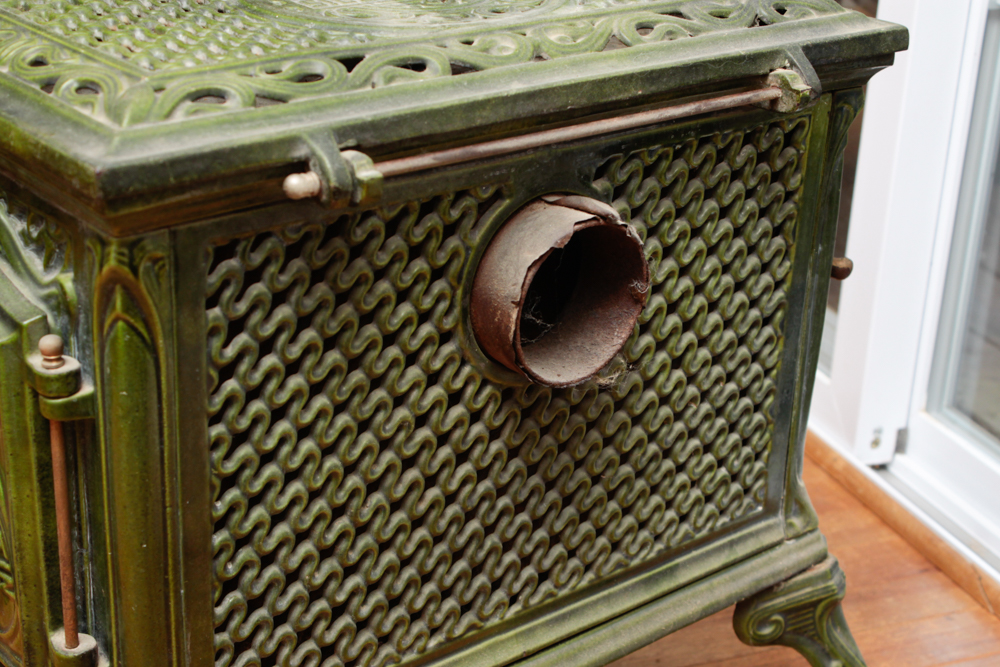 Arthur Martin "Le Brul Bois" Art Nouveau Wood Burning Stove