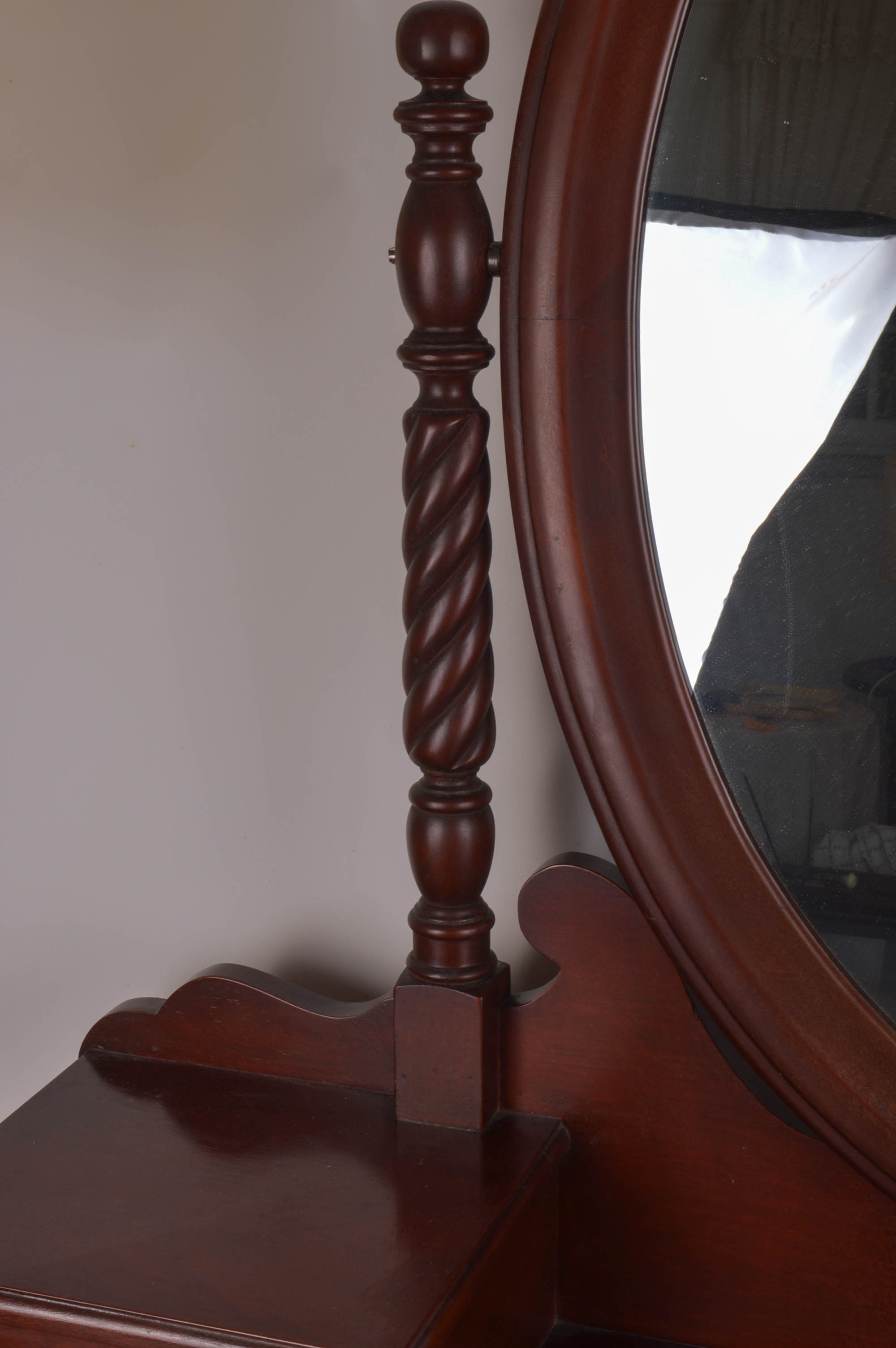 Cherry Vanity with Mirror and Bench