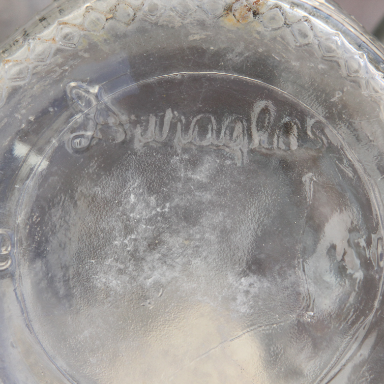 Vintage Glass Dairy Jars and Dairy Crate