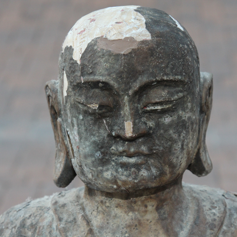 Vintage Monk Garden Statue