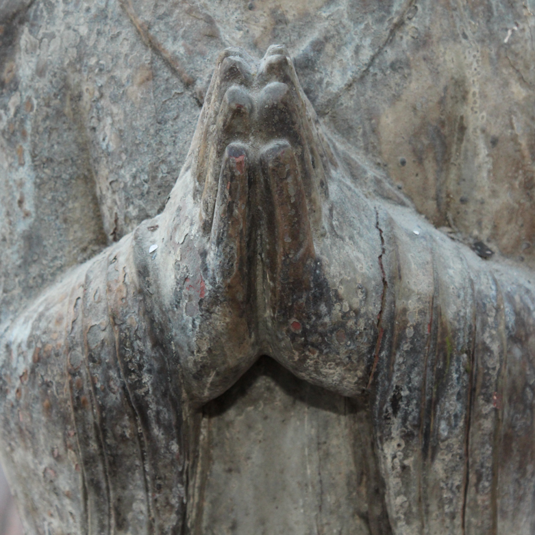 Vintage Monk Garden Statue