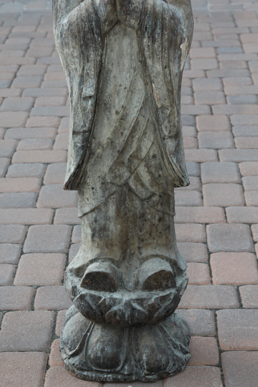Vintage Monk Garden Statue