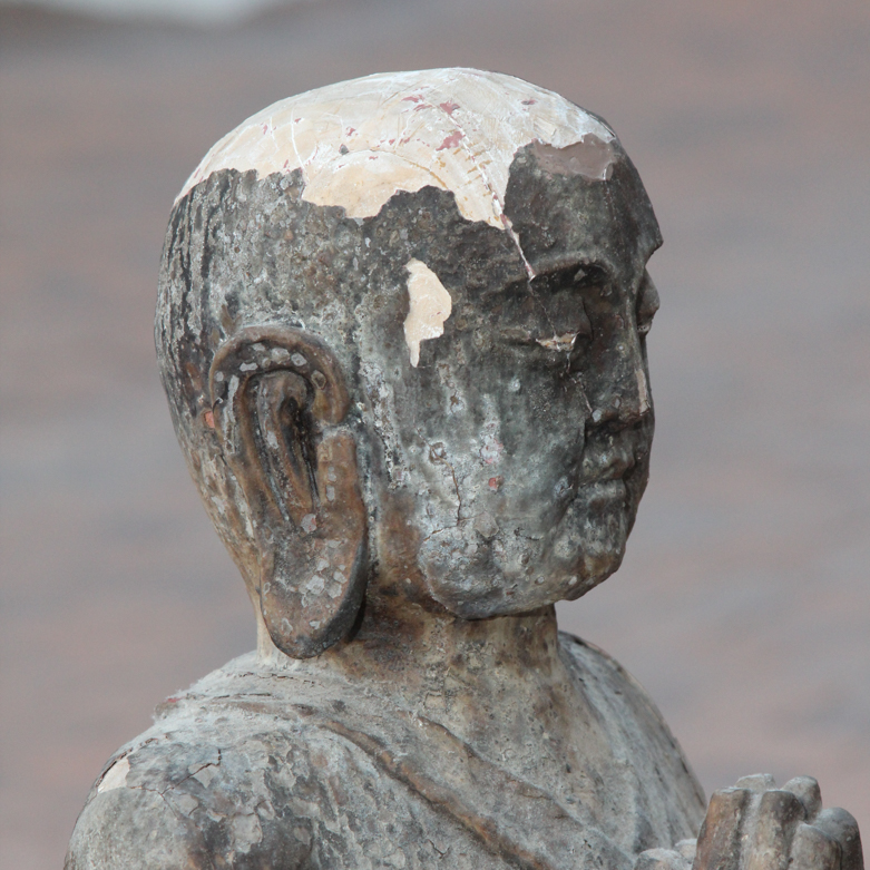 Vintage Monk Garden Statue