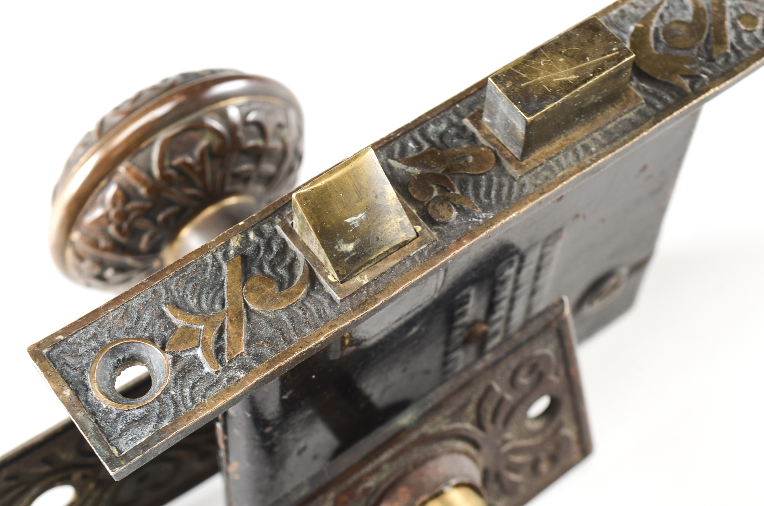 Antique Victorian Architectural Salvage Door Knob Assembly