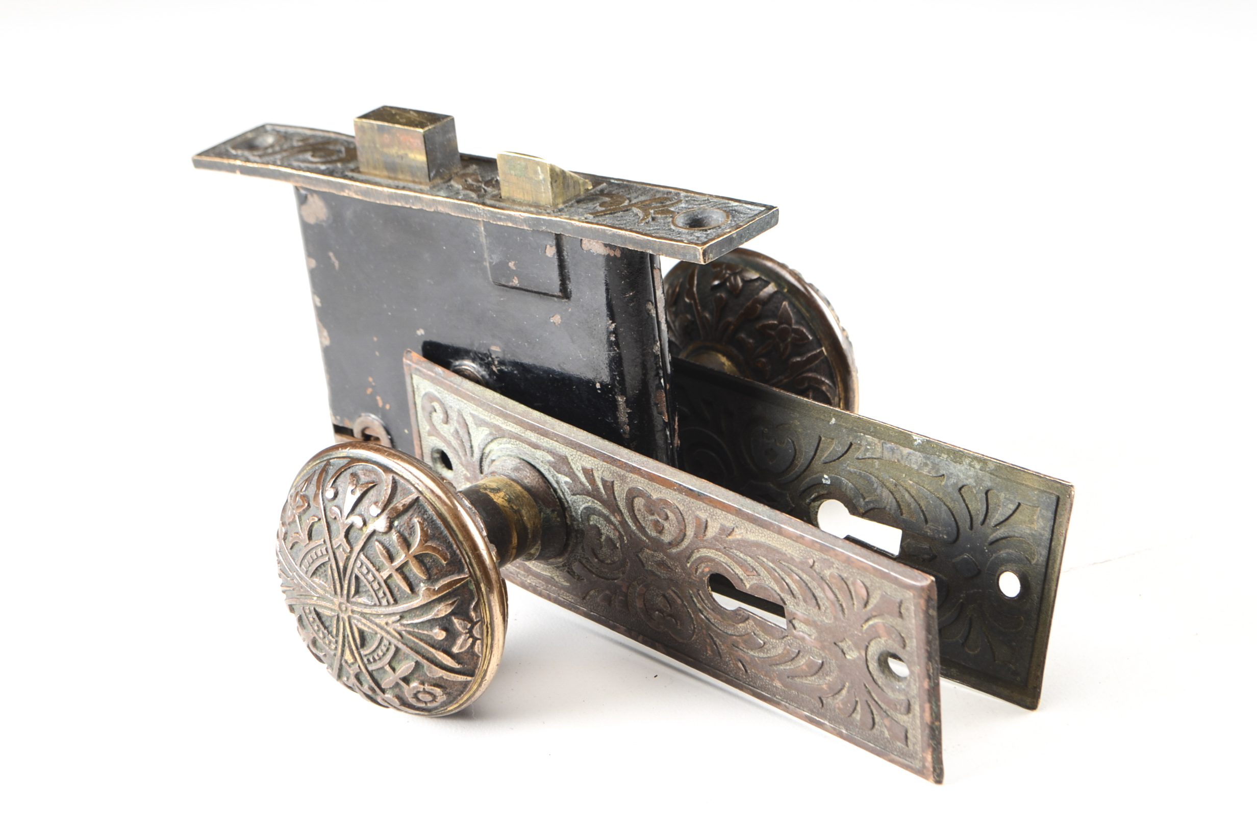 Antique Victorian Architectural Salvage Door Knob Assembly