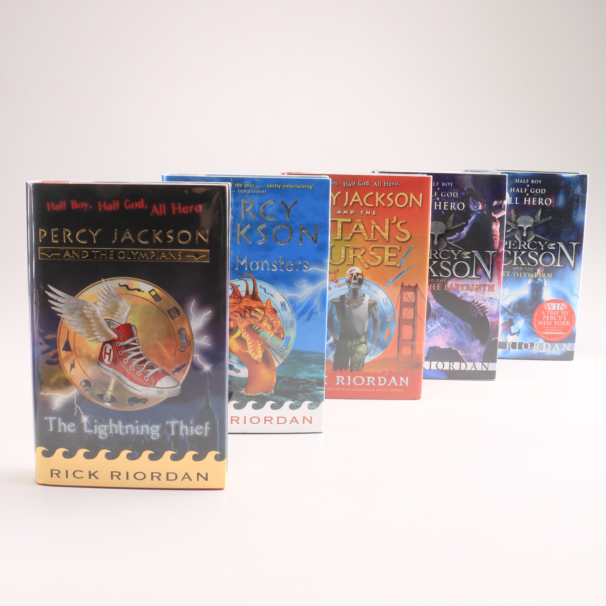 Complete Signed Rick Riordan "Percy Jackson & The Olympians" Series