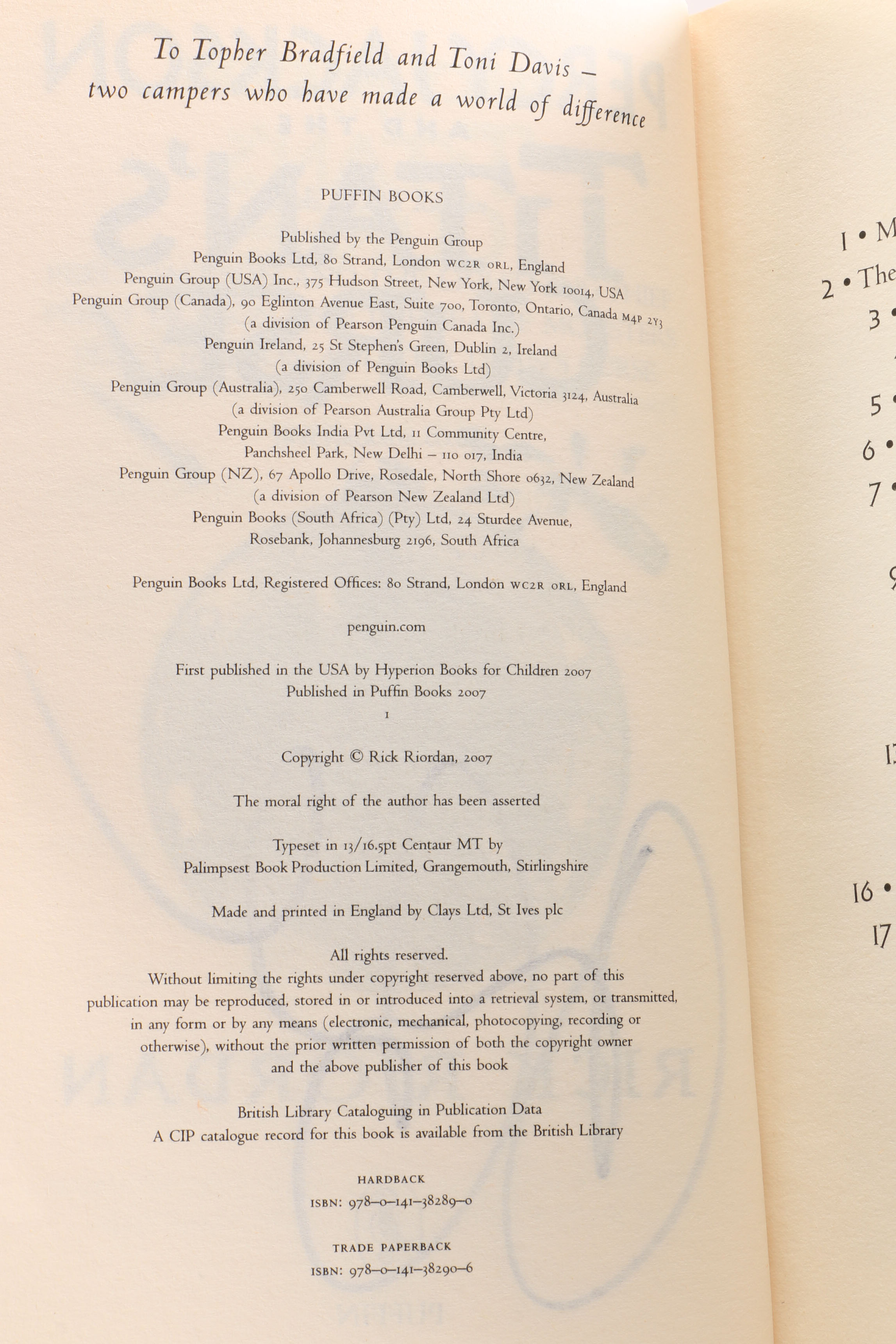 Complete Signed Rick Riordan "Percy Jackson & The Olympians" Series