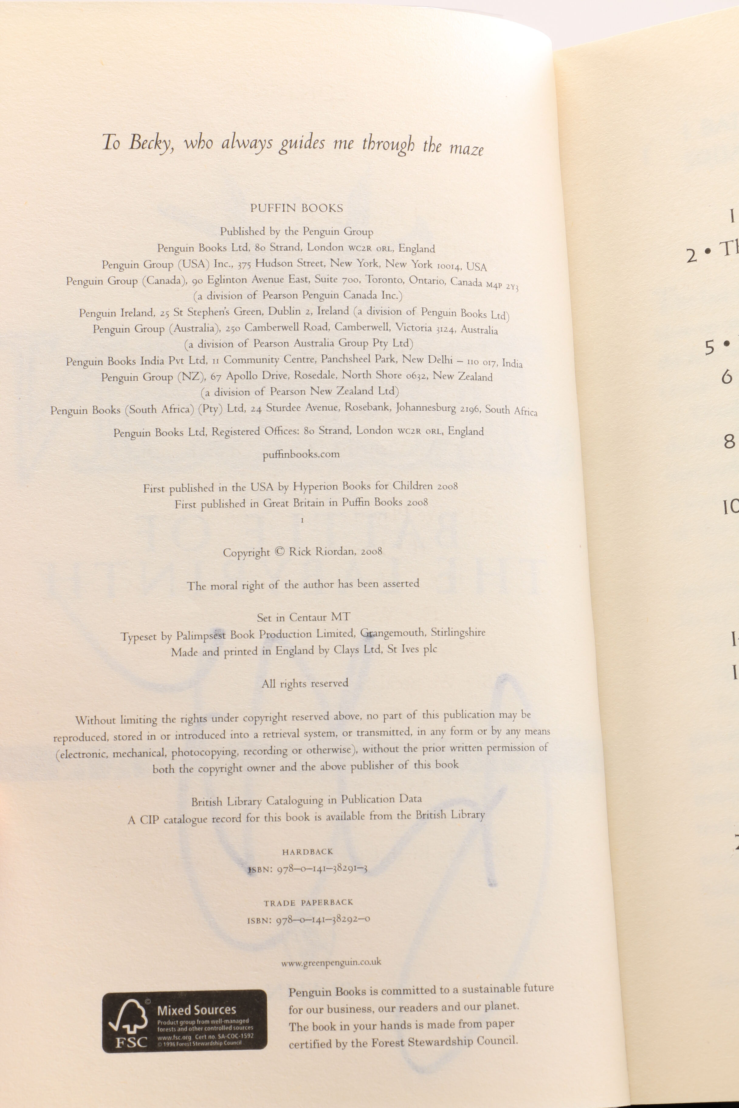 Complete Signed Rick Riordan "Percy Jackson & The Olympians" Series