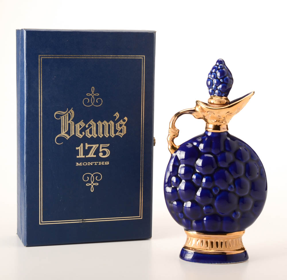 Vintage 1963 Jim Beam Decanter and Case