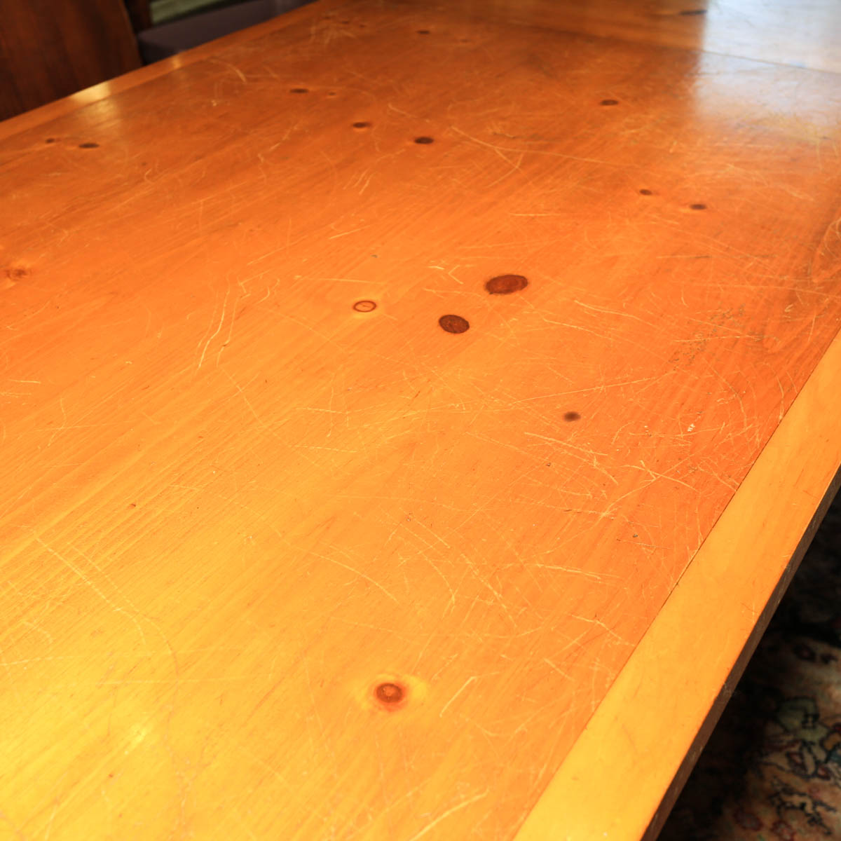 Knotty Pine Dining Table