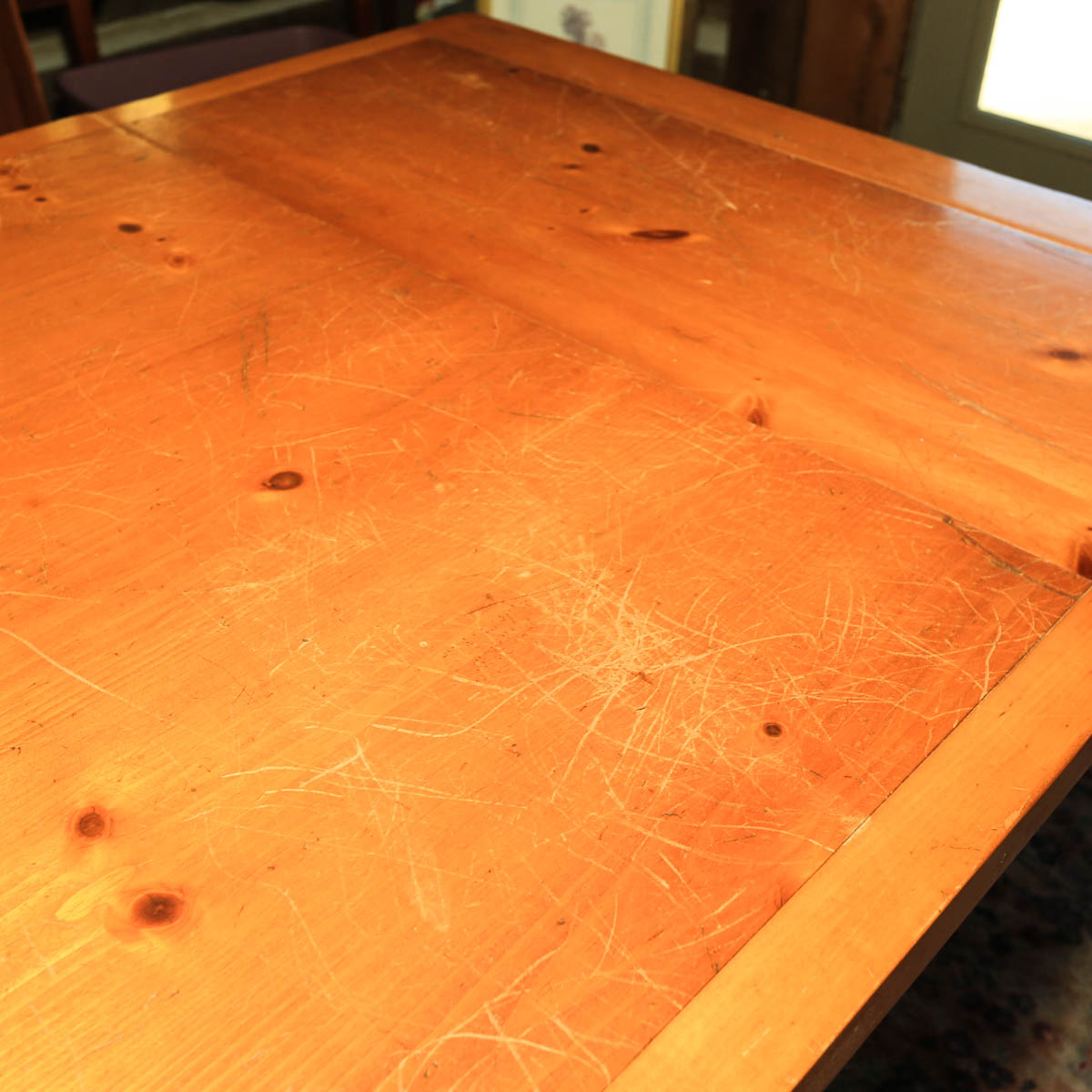 Knotty Pine Dining Table