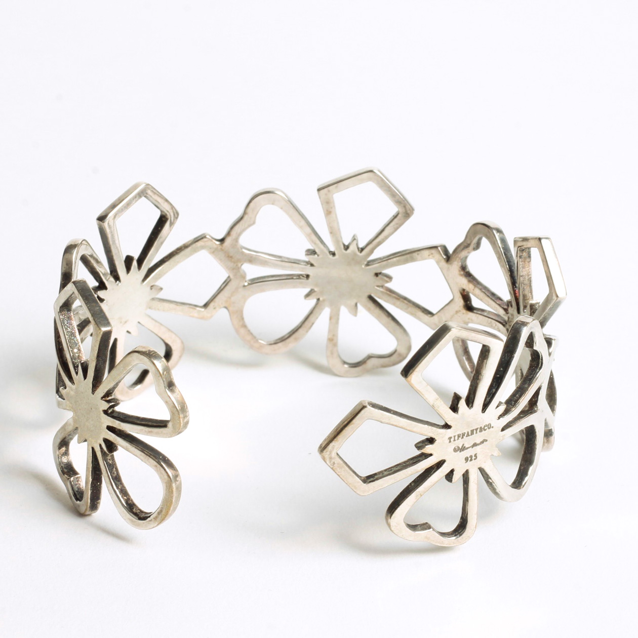 Elsa Peretti Tiffany & Co. Sterling Silver Open Flower Cuff