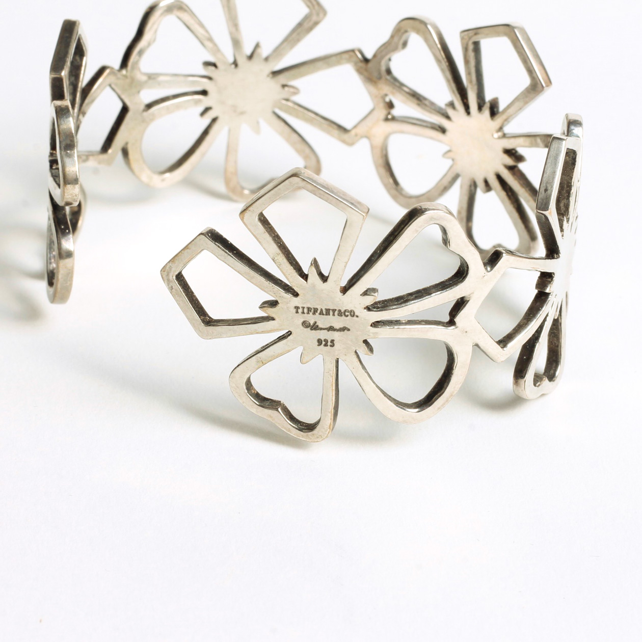 Elsa Peretti Tiffany & Co. Sterling Silver Open Flower Cuff