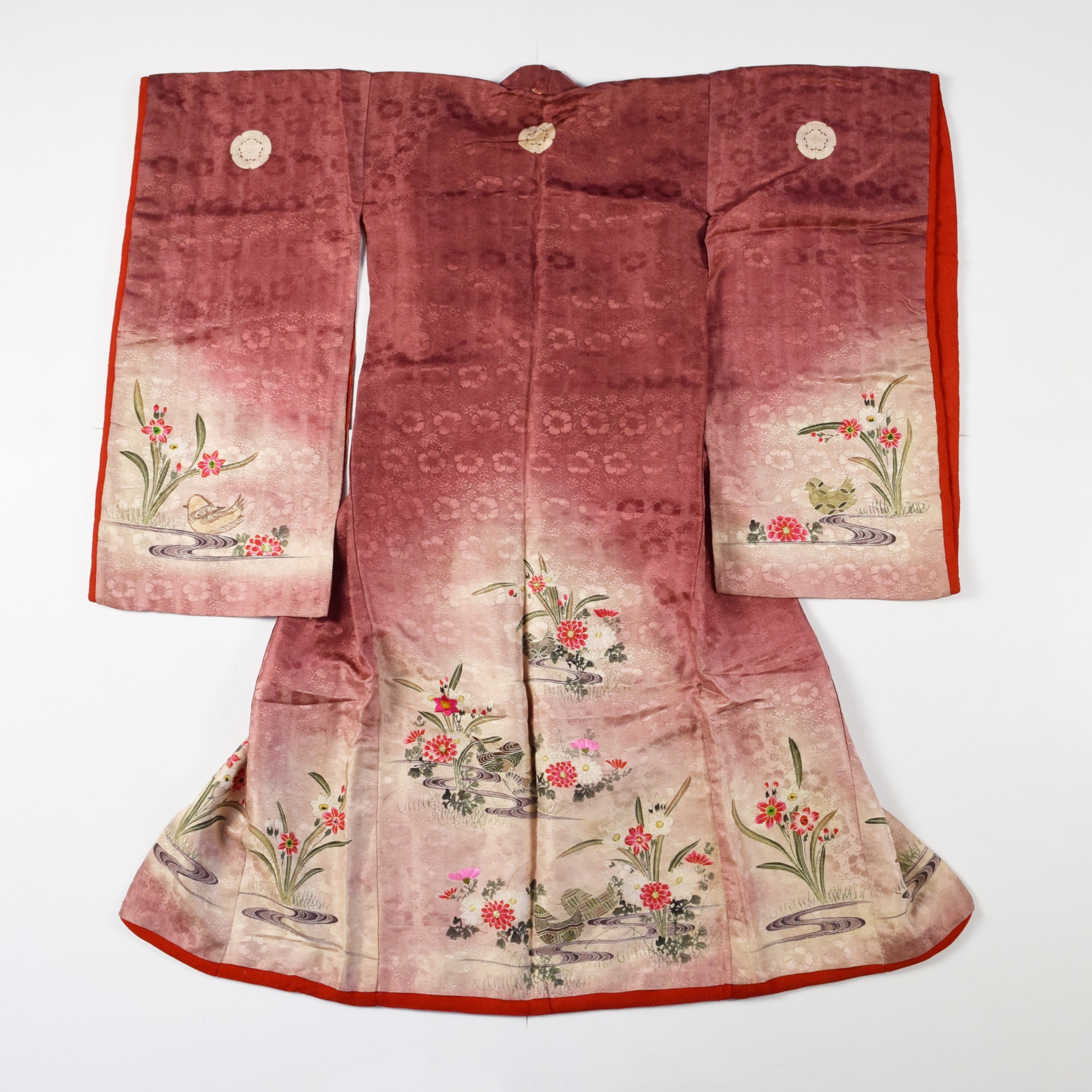 Vintage Silk Japanese Little Girl's Kimono, Taisho Period (1920)