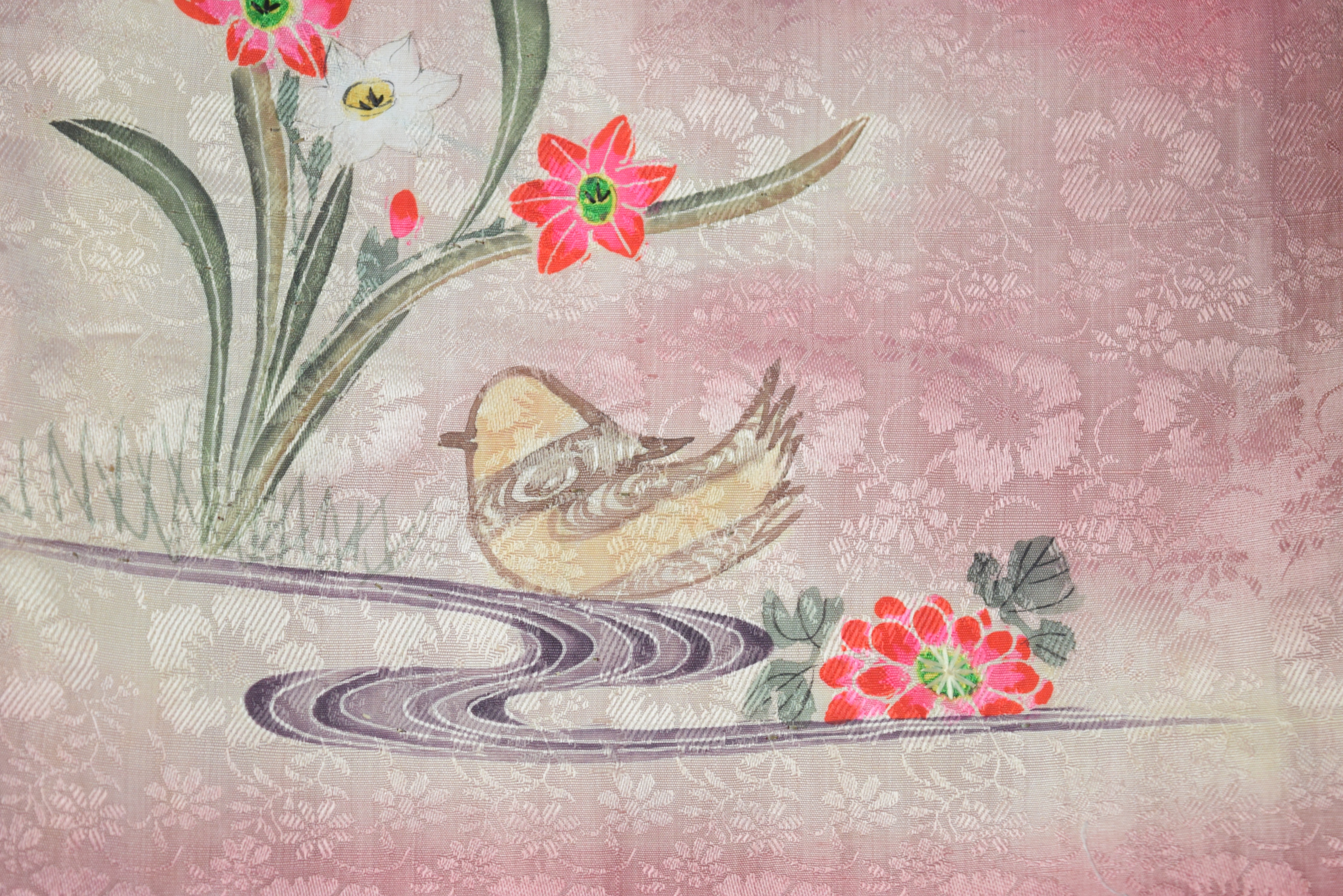 Vintage Silk Japanese Little Girl's Kimono, Taisho Period (1920)