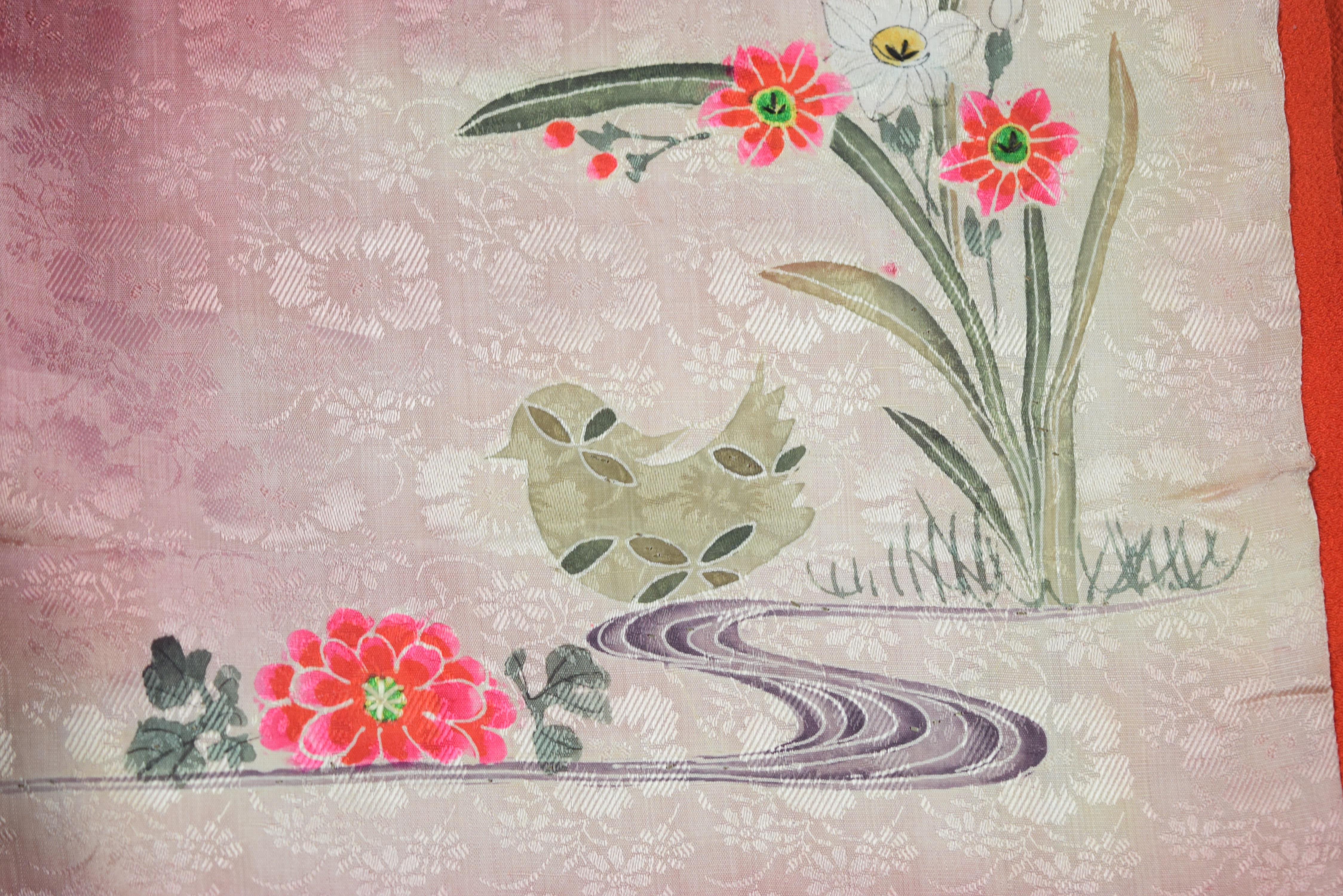 Vintage Silk Japanese Little Girl's Kimono, Taisho Period (1920)