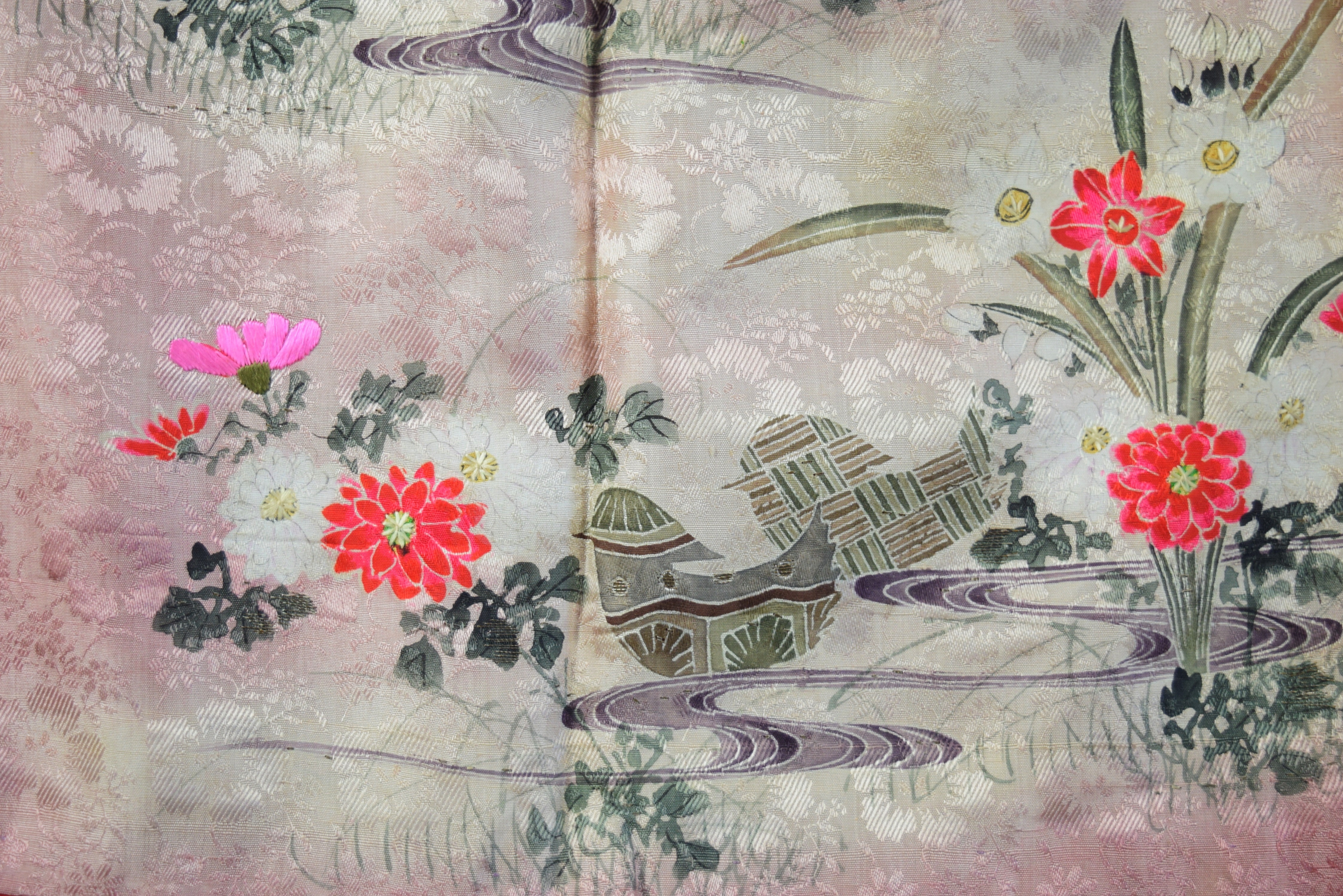 Vintage Silk Japanese Little Girl's Kimono, Taisho Period (1920)