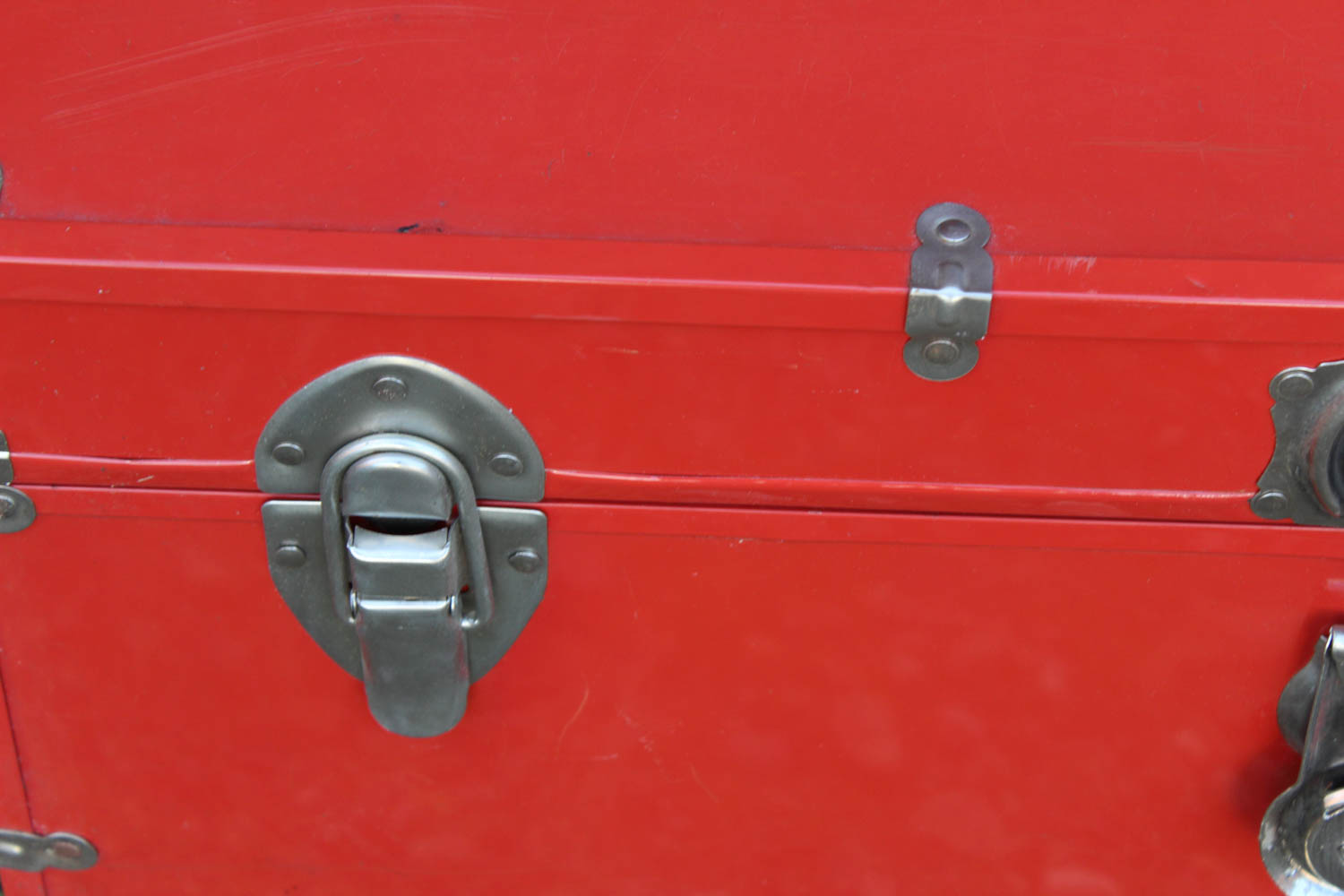 Vintage Cherry Red Storage Trunk